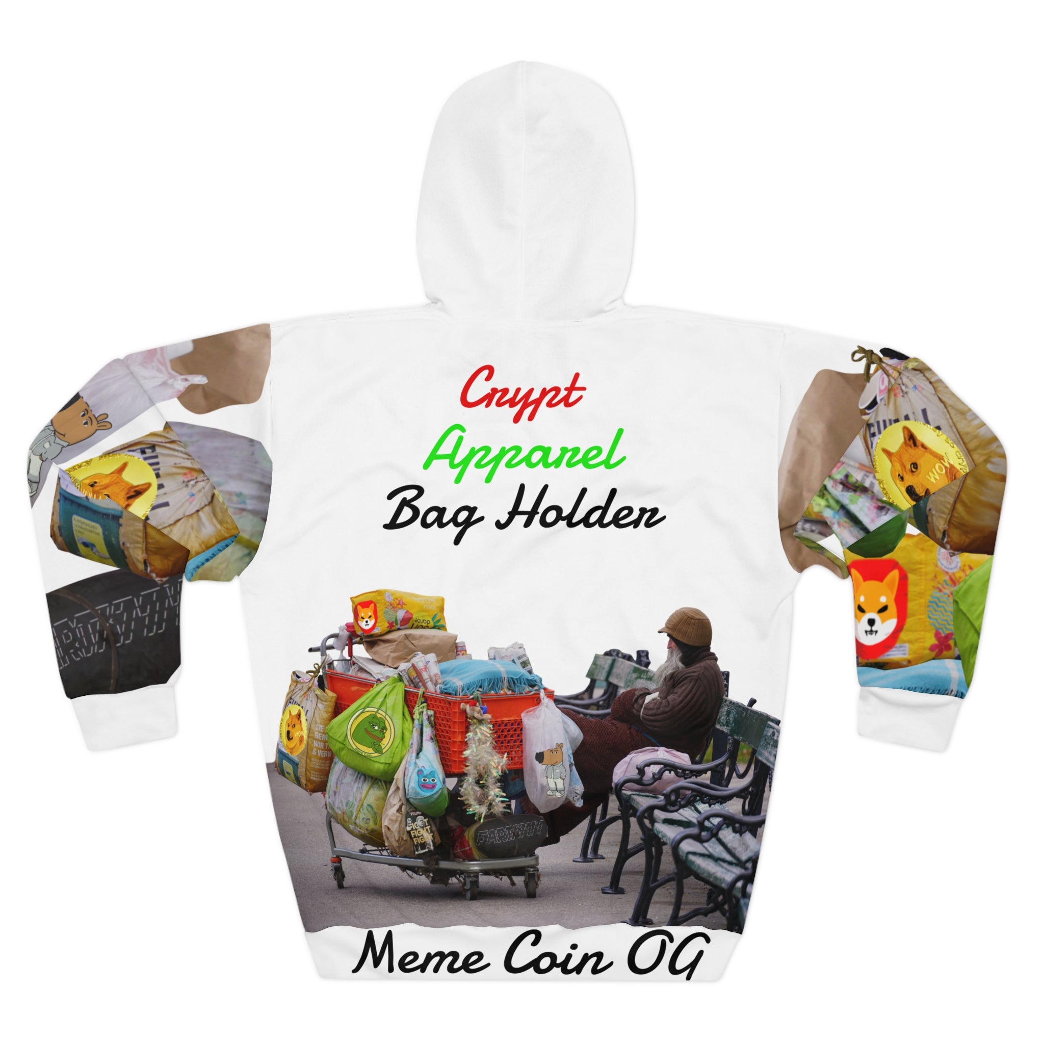 Bag Holders Hoodie | 'Crypt Apparel' Meme Coin Print