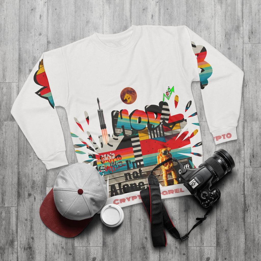 Urban Jungle crypto Sweatshirt | Crypt Apparel Graffiti Collage, 'Bitcoin Inspired' Graphic