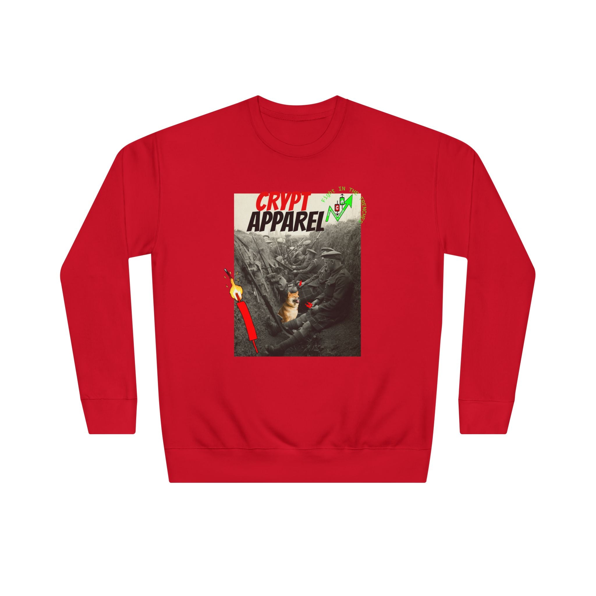 The Trenches Crewneck Sweatshirt — Crypt Apparel Crypto Graphic Pullover