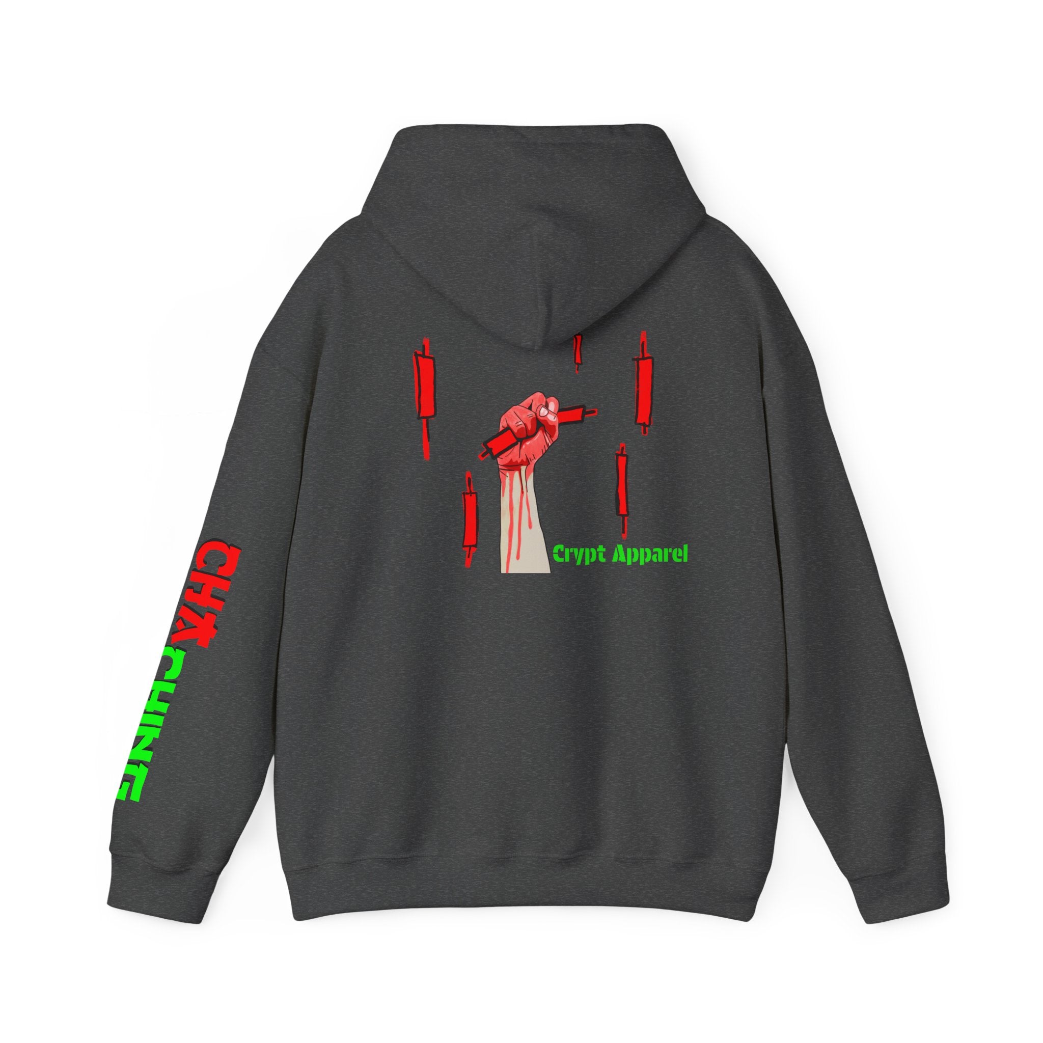 Catching Daggers Crypto Hoodie — Crypt Apparel Graphic Streetwear Pullover with Candle Motif