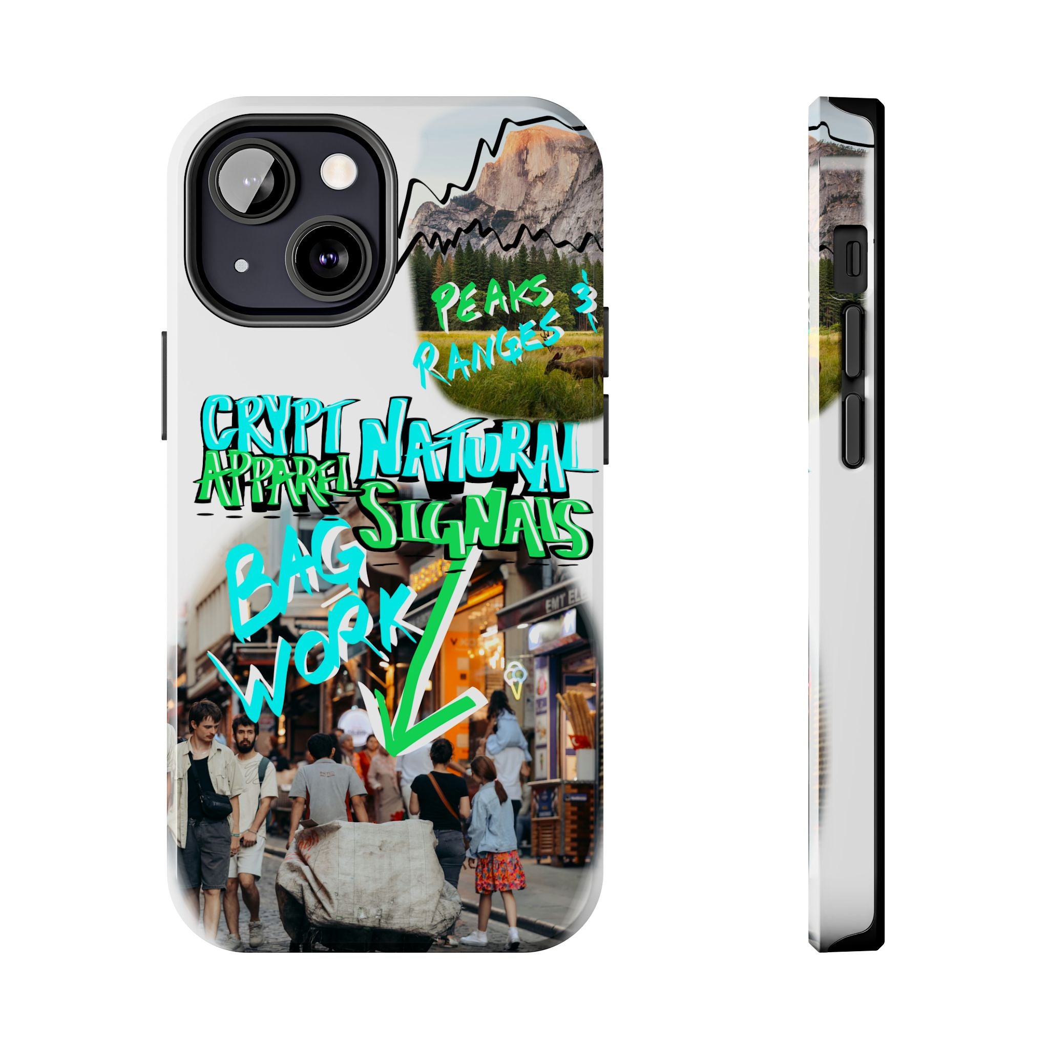 Natural Signals Tough Phone Case — Crypt Apparel Street Collage Design
