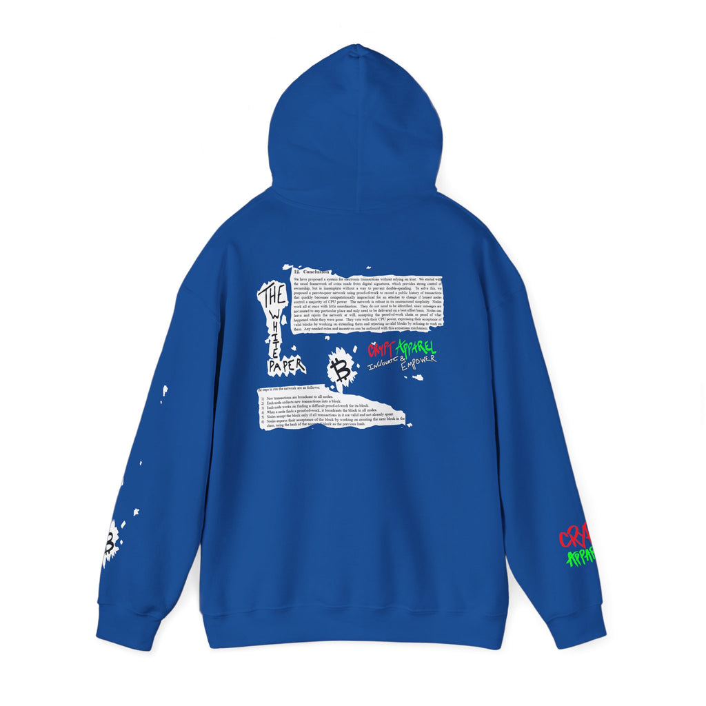 The Whitepaper Crypto Hooded Sweatshirt — Crypt Apparel Genisis Graphic Hoodie