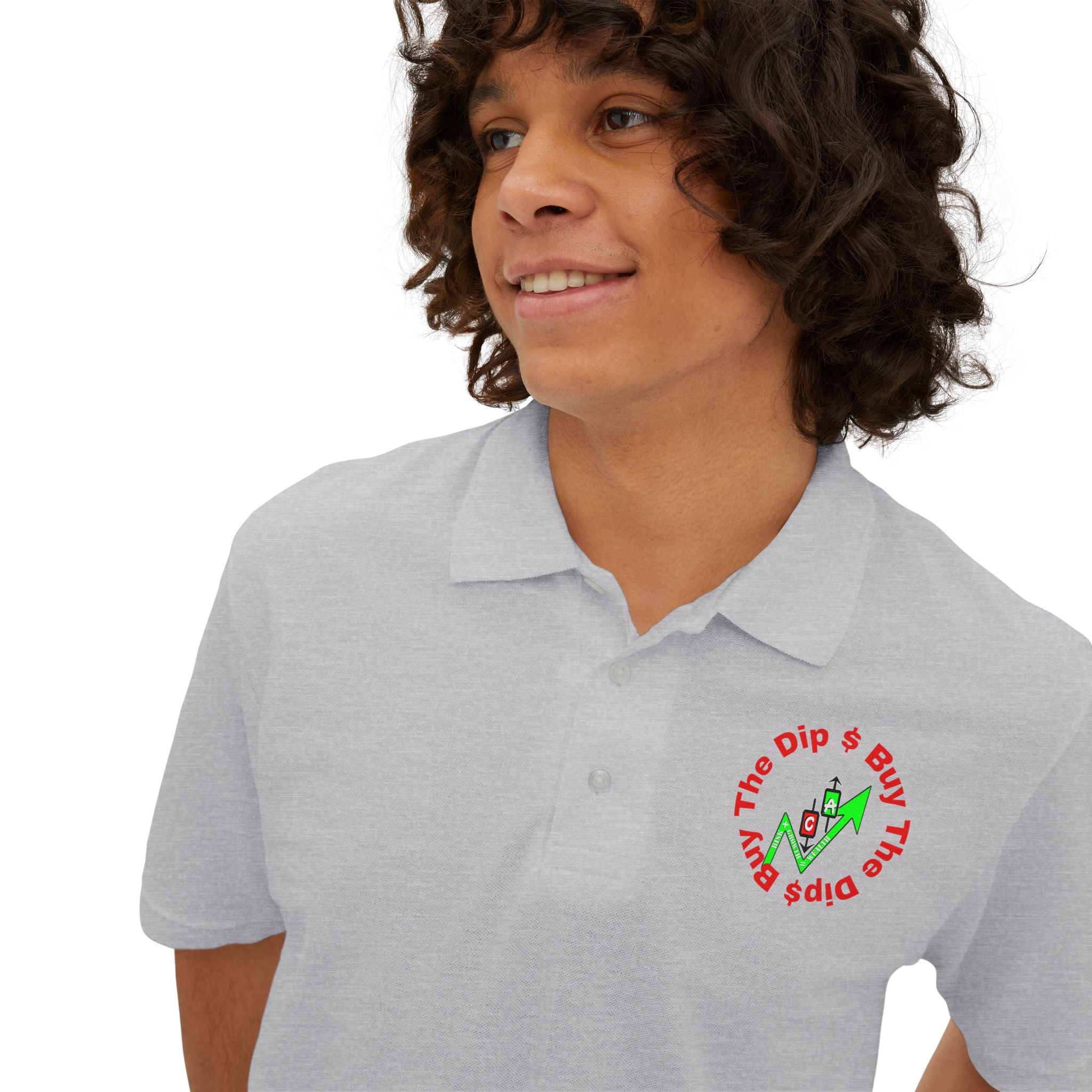 Catching Daggers Crypto Polo — Crypt Apparel Graphic Men's Piqué Shirt