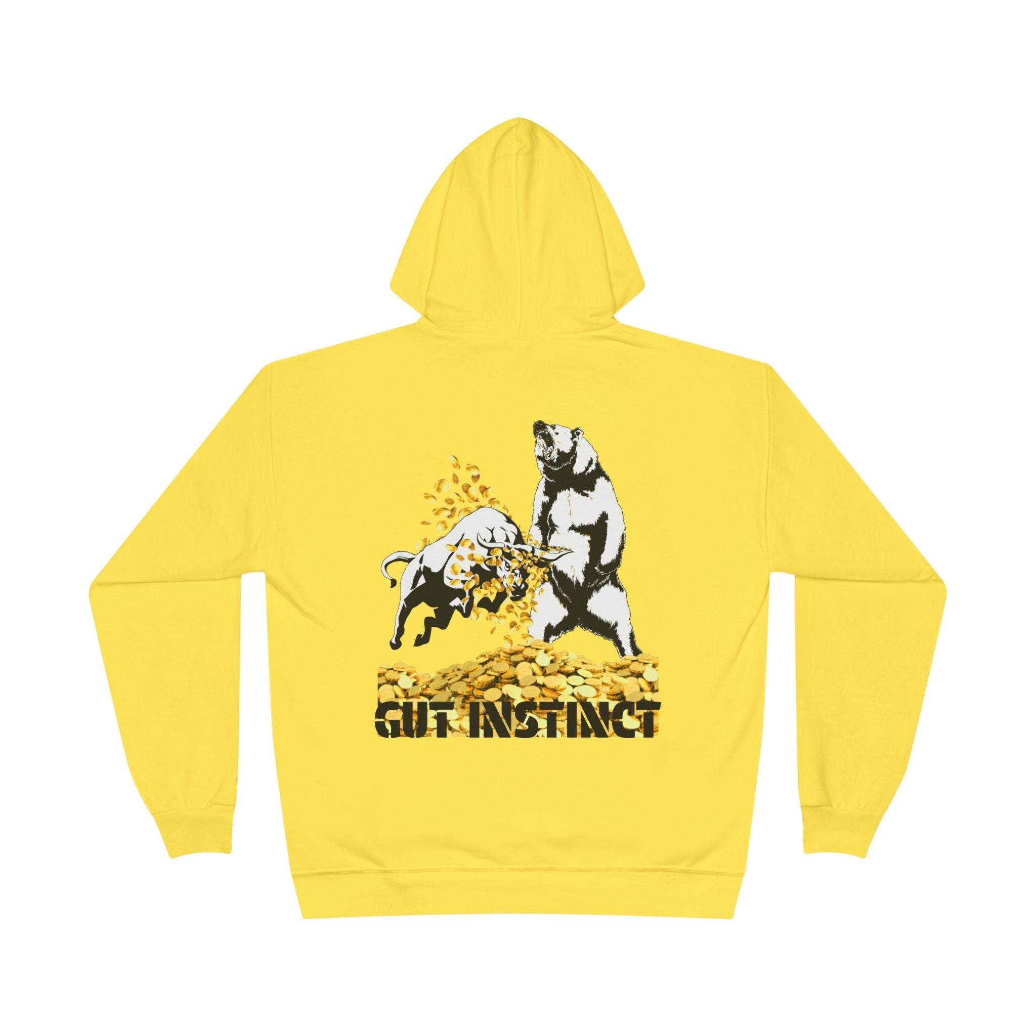 Gut Instinct Bull vs Bear Crypto Hoodie - Dual Sided Slay The Bears Streetwear Pullover