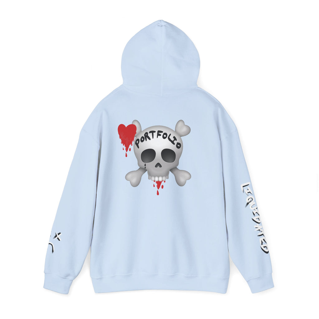 Rekt Portfolio Crypto Trading Hoodie – Crypt Apparel Skull Heart Graffiti Streetwear Pullover