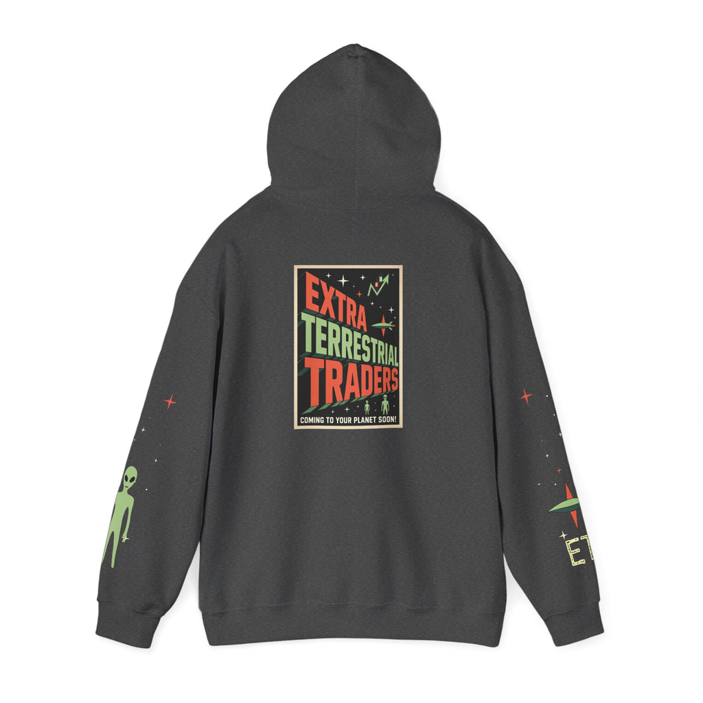 Extra Terrestrial Trader Crypto Hoodie — Crypt Apparel Graphic Sweatshirt