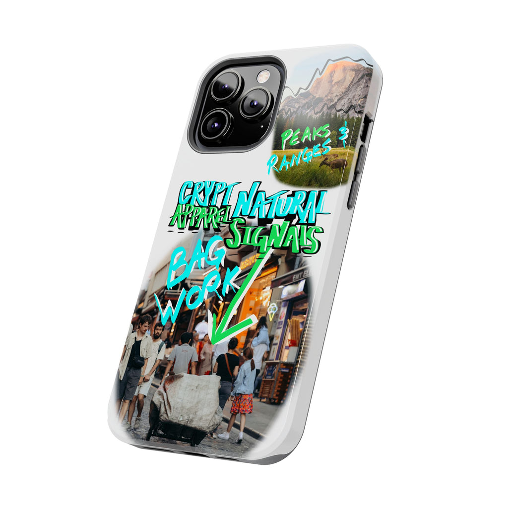 Natural Signals Tough Phone Case — Crypt Apparel Street Collage Design