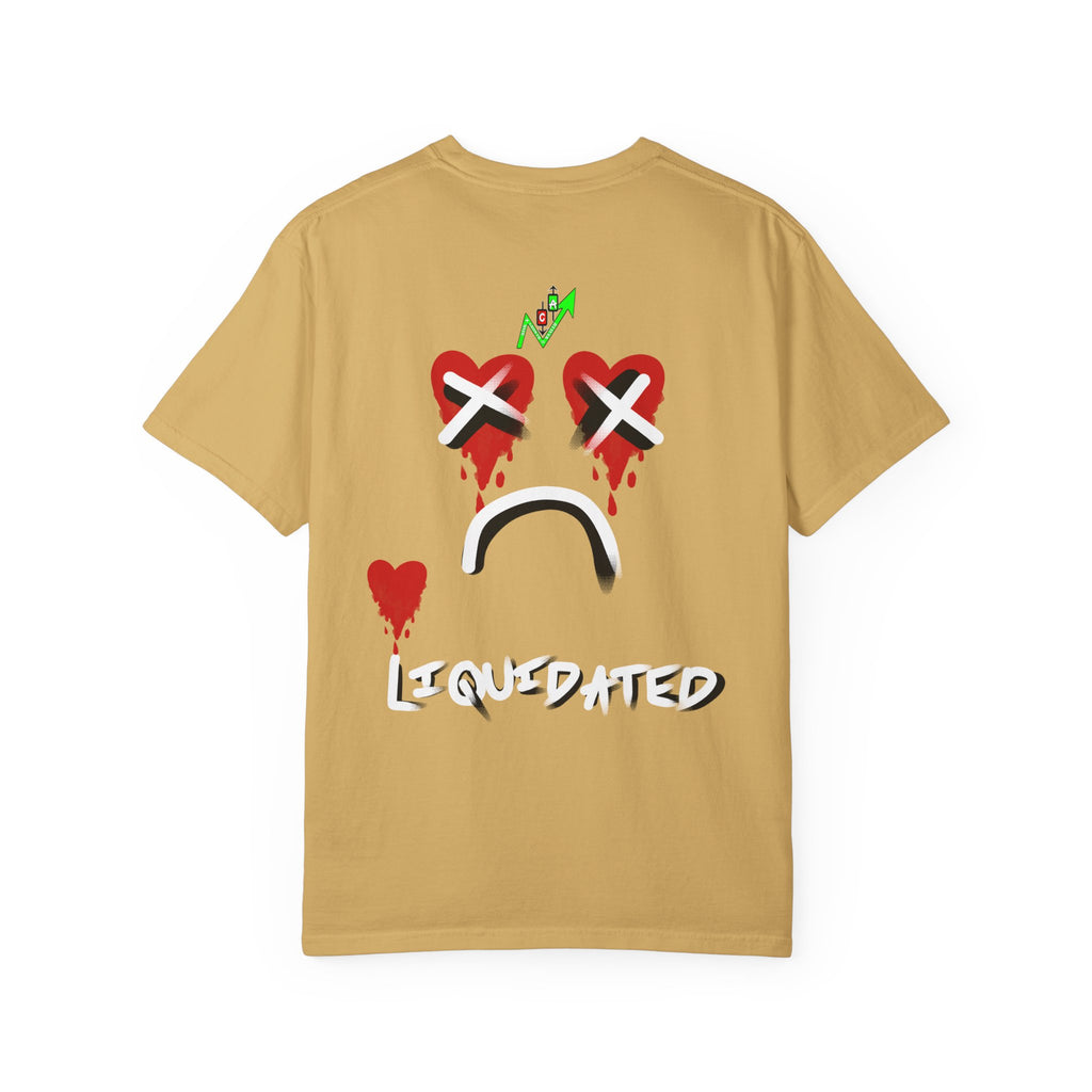 Crypto Rekt Portfolio Skull T-shirt | Crypt Apparel Bleeding Hearts Graphic Tee