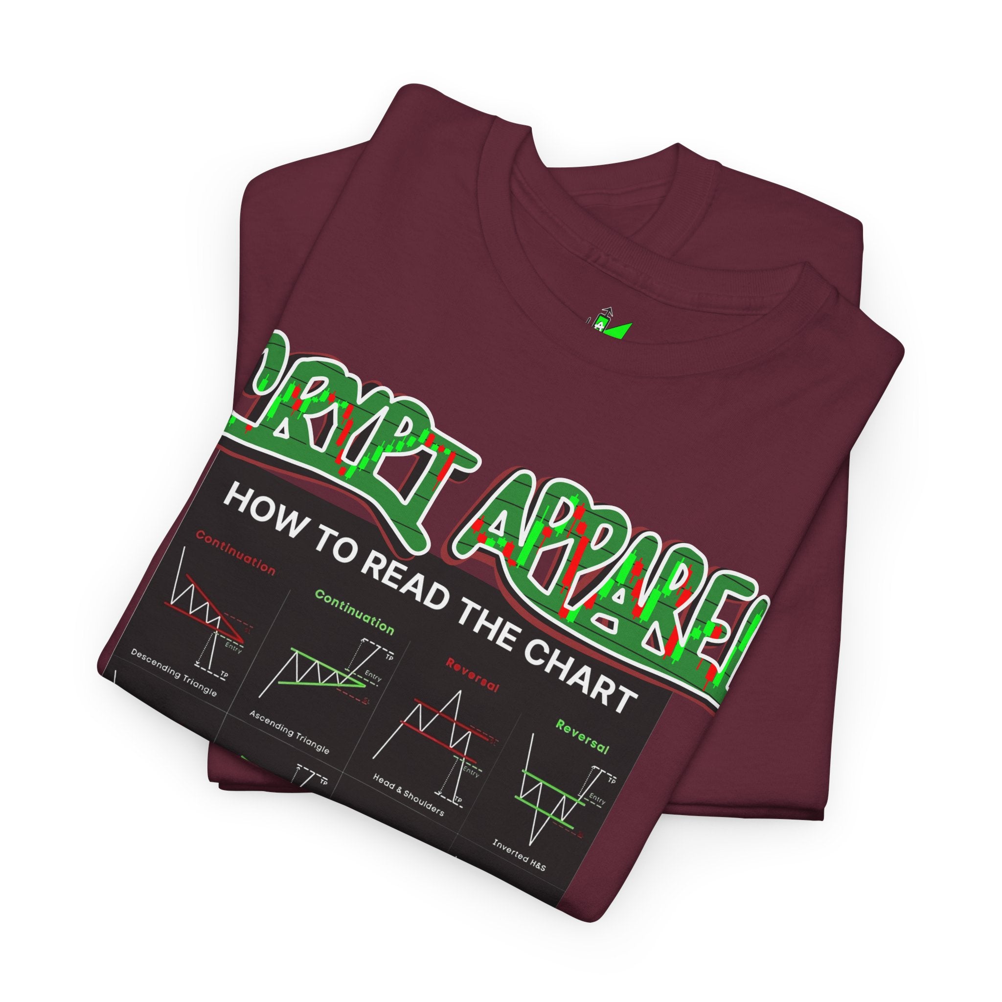 Charted Tee — "Crypt Apparel" Trading Chart Shirt