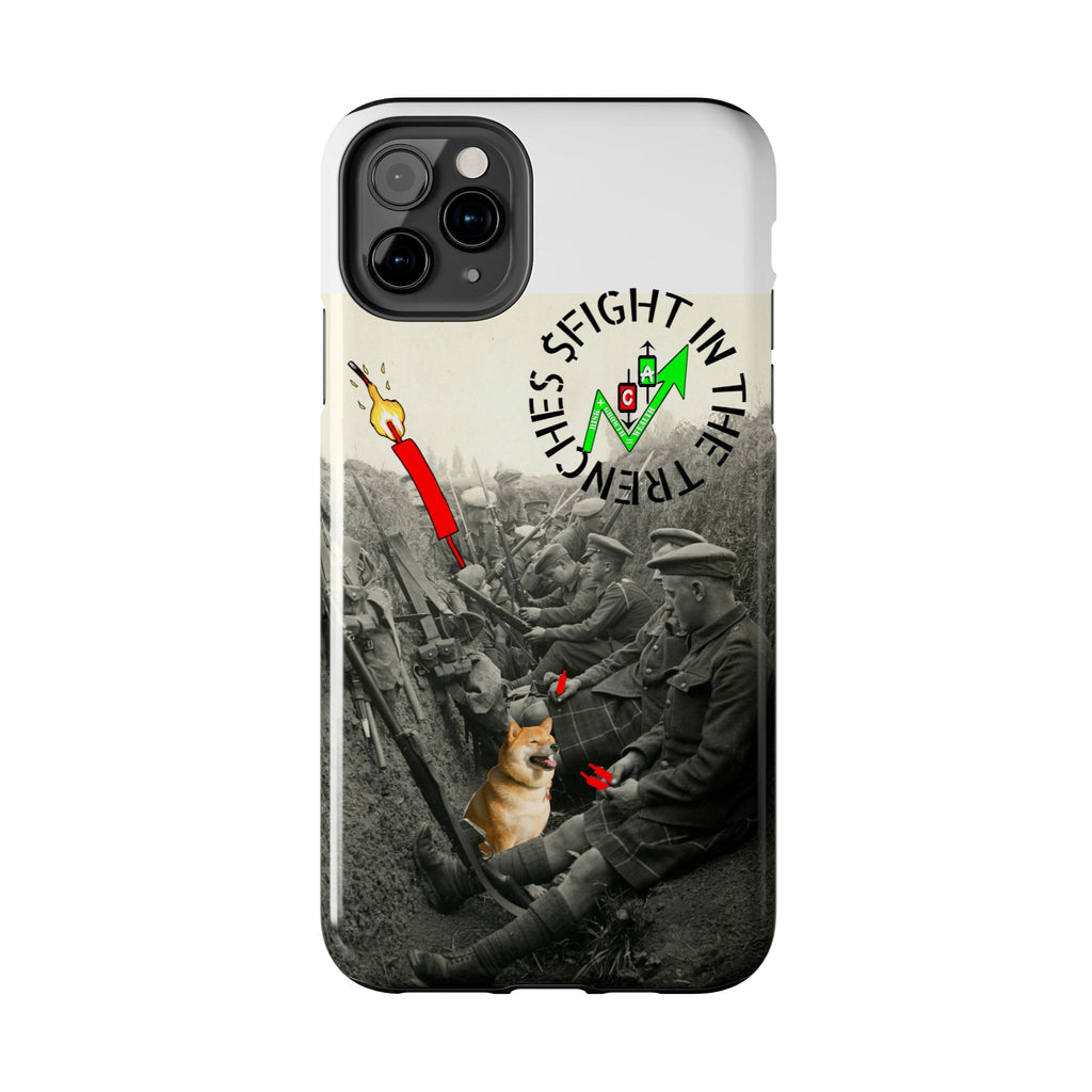 The Trenches Tough Phone Case — Crypt Apparel Trench Dog & Candle Design