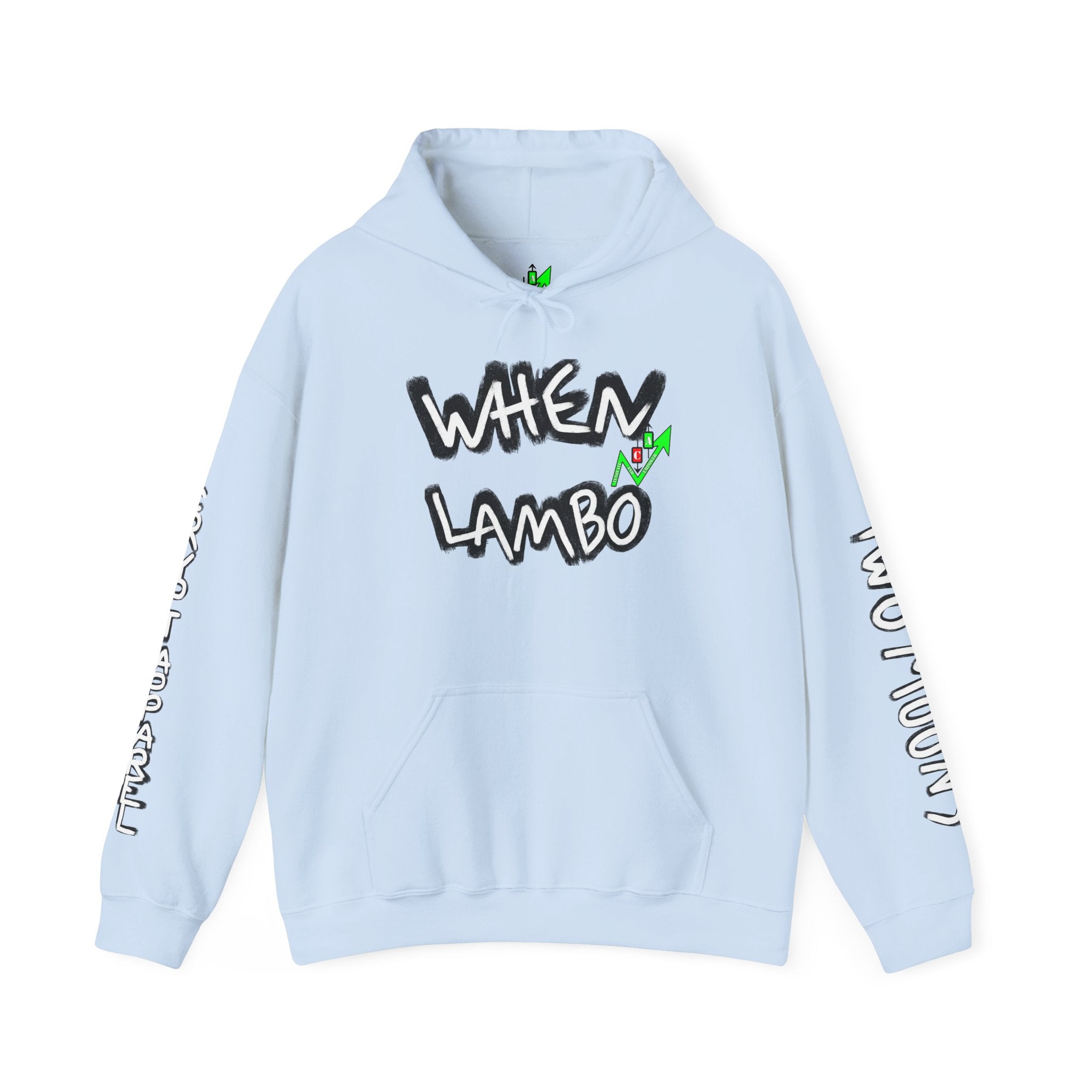 When Lambo Crypto Hoodie | Crypt Apparel Bitcoin Inspired Graffiti Design