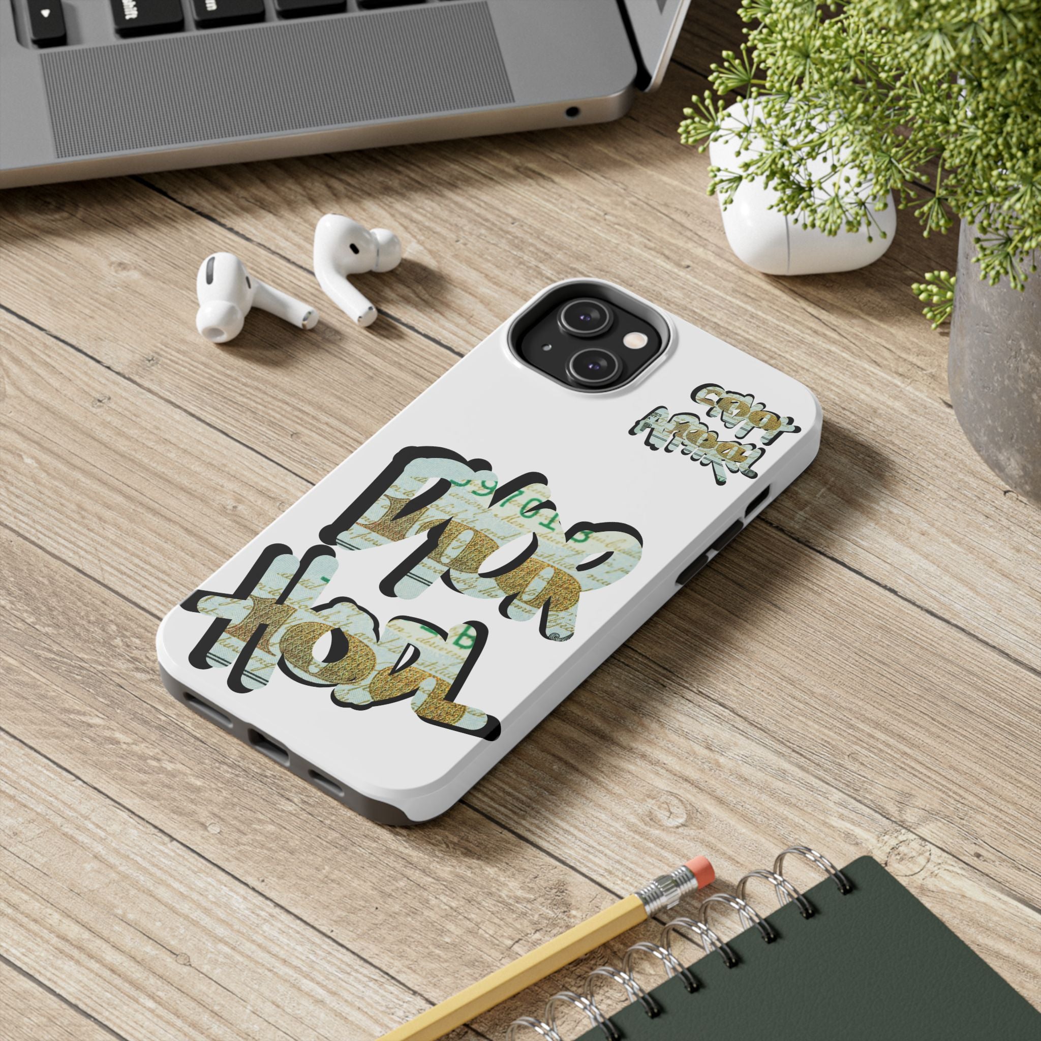 Tough Phone Case — Vintage Money Graffiti "Paper Hodl" Design