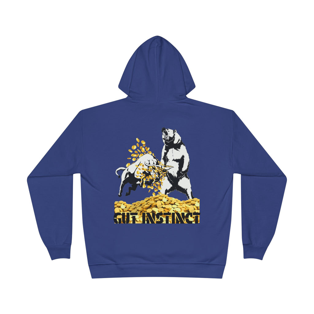 Gut Instinct Bull vs Bear Crypto Hoodie - Dual Sided Slay The Bears Streetwear Pullover