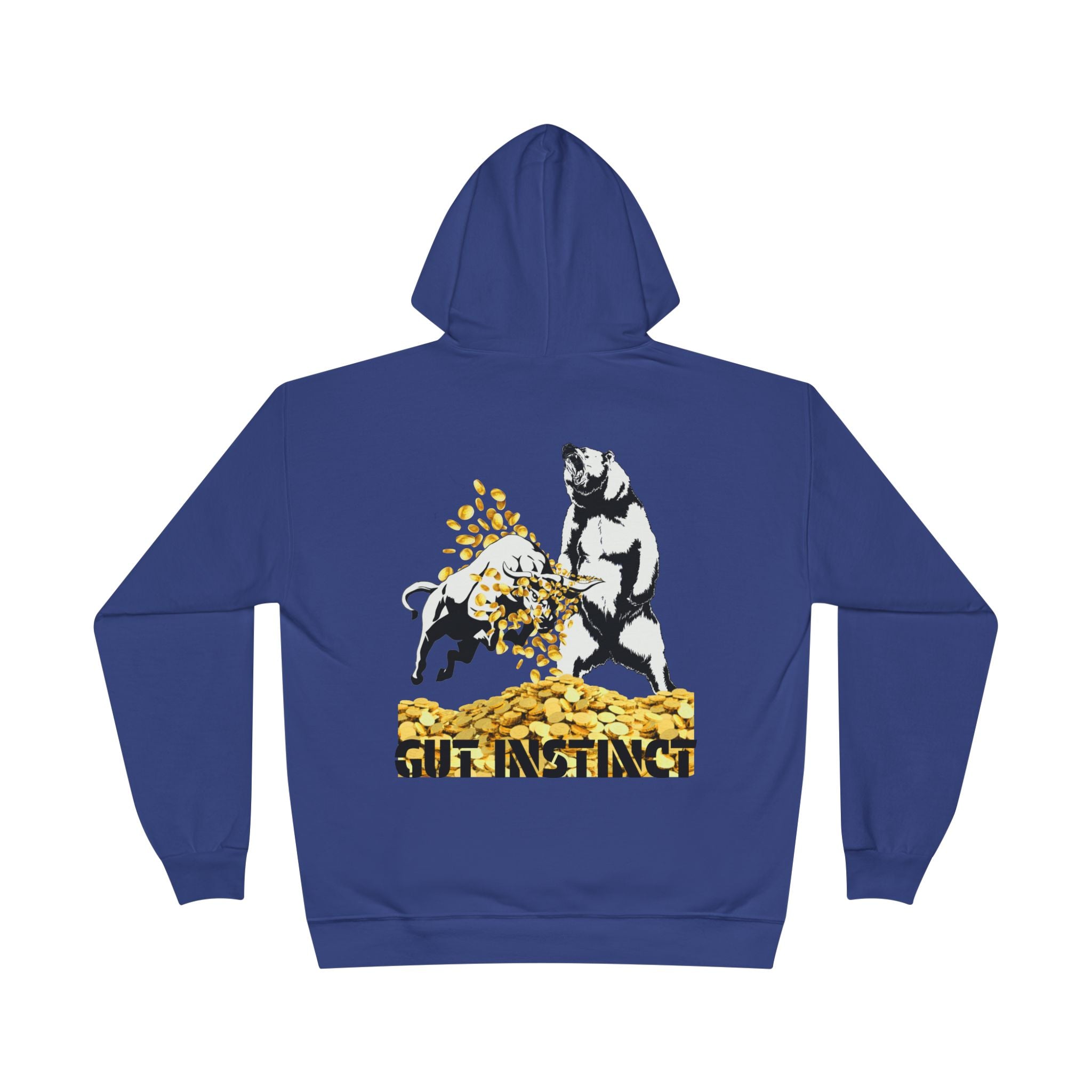 Gut Instinct Bull vs Bear Crypto Hoodie - Dual Sided Slay The Bears Streetwear Pullover