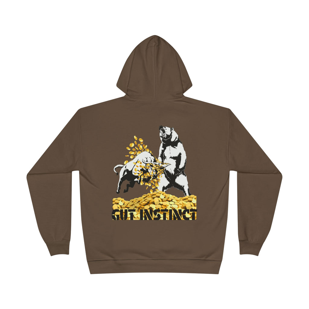 Gut Instinct Bull vs Bear Crypto Hoodie - Dual Sided Slay The Bears Streetwear Pullover