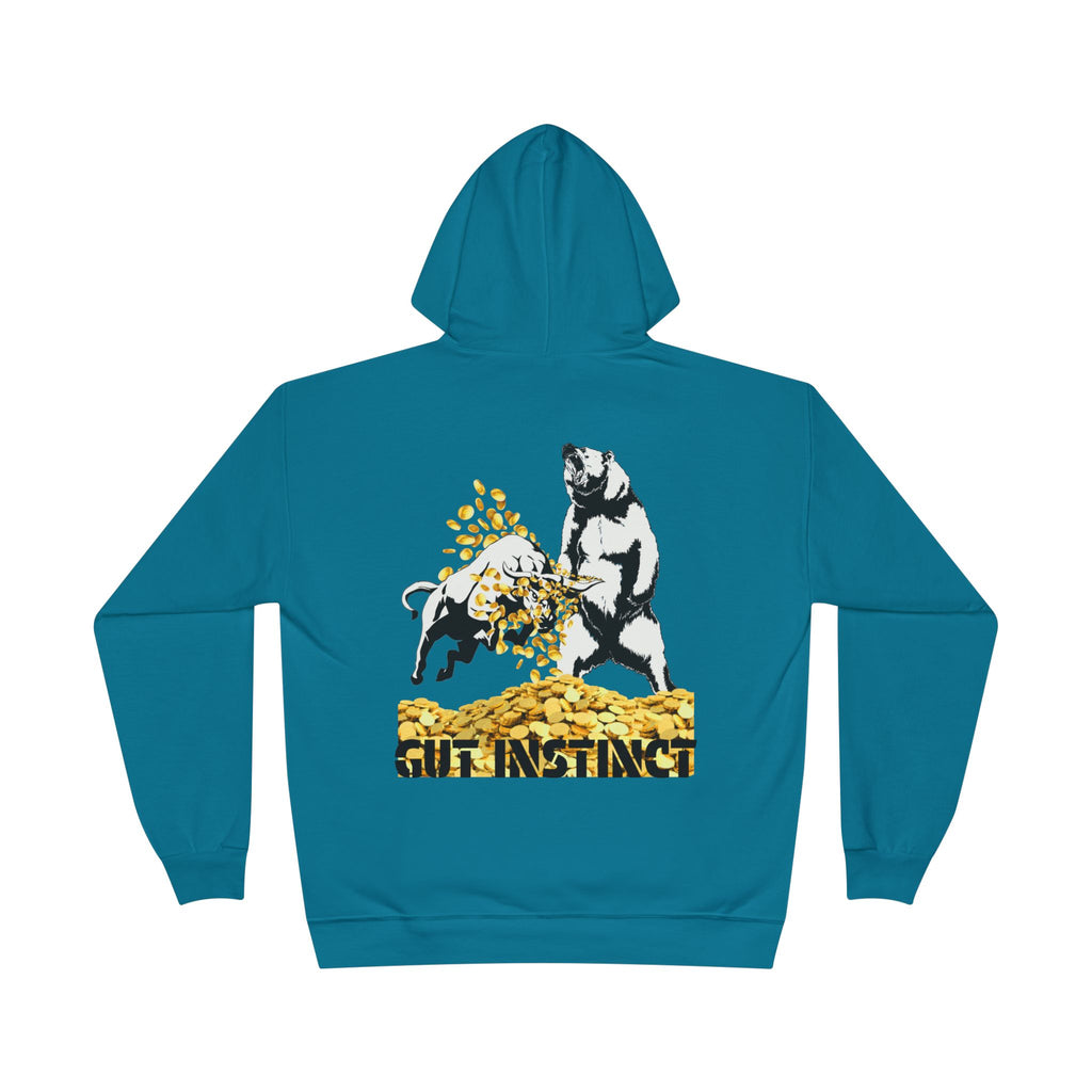 Gut Instinct Bull vs Bear Crypto Hoodie - Dual Sided Slay The Bears Streetwear Pullover