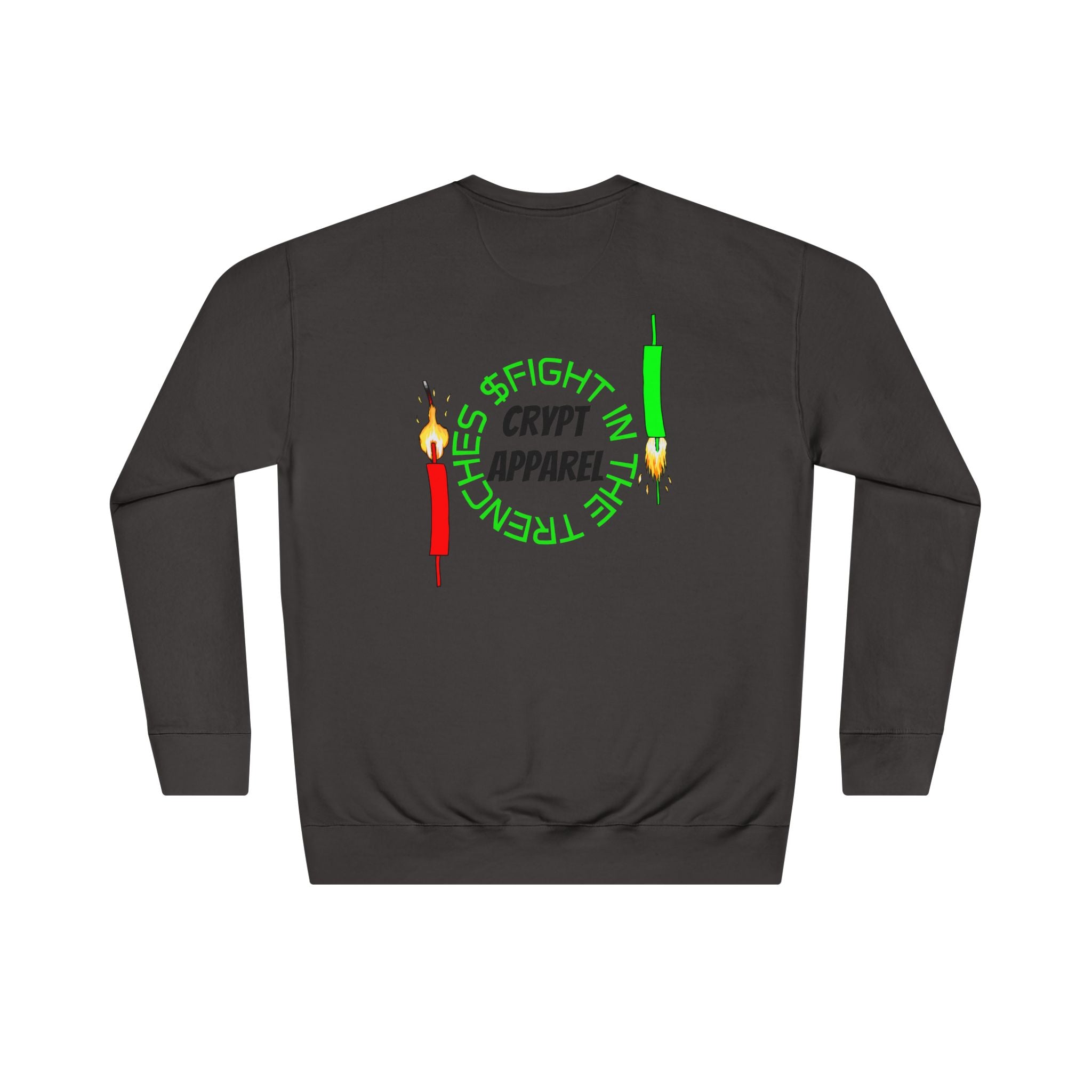 The Trenches Crewneck Sweatshirt — Crypt Apparel Crypto Graphic Pullover