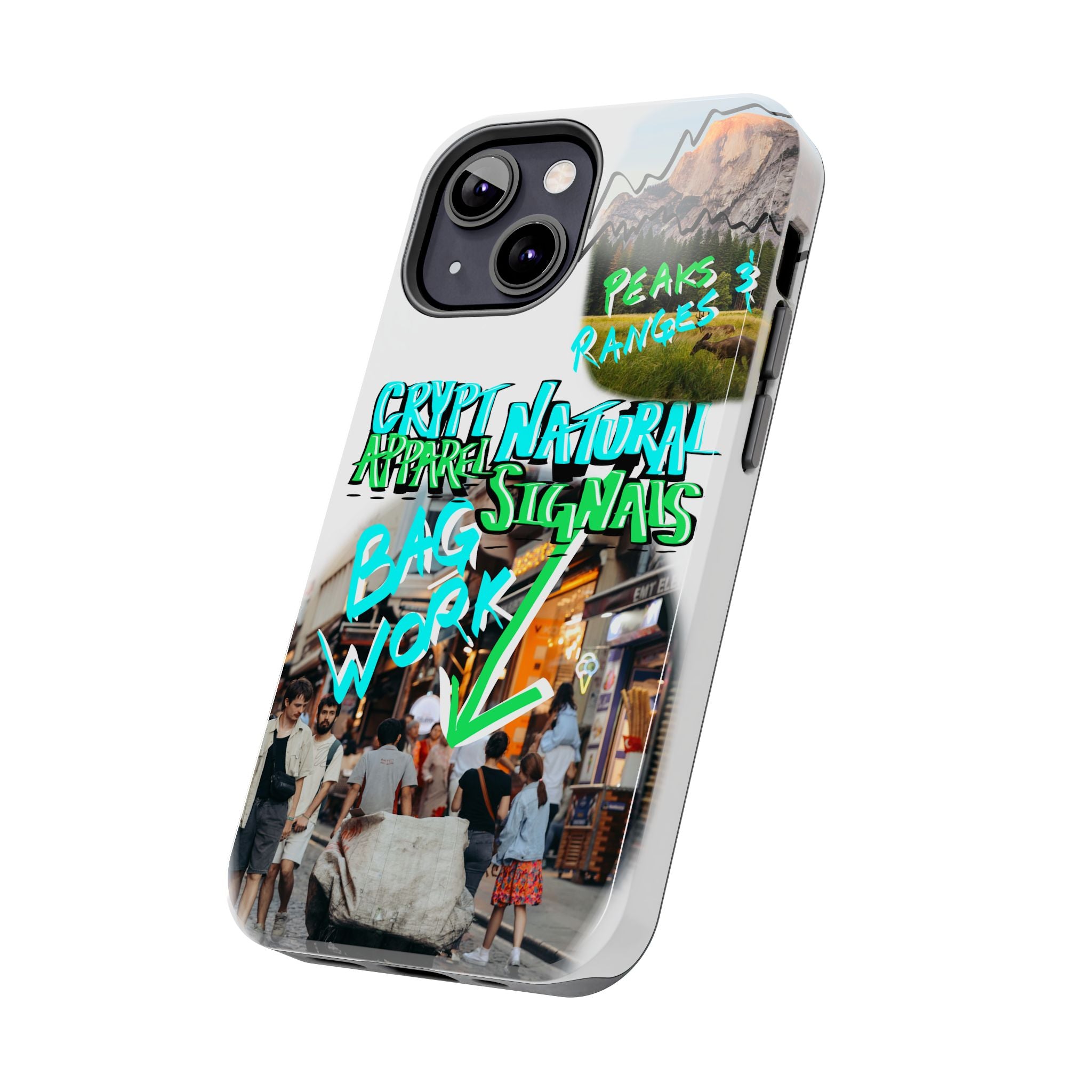 Natural Signals Tough Phone Case — Crypt Apparel Street Collage Design