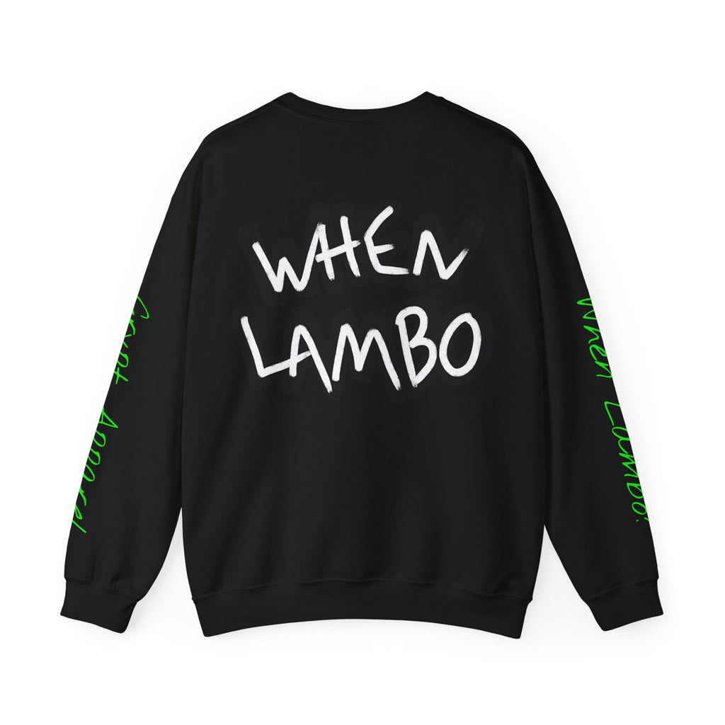 When Lambo Bitcoin inspired Graphic Crewneck Sweatshirt | Crypto Art Streetwear