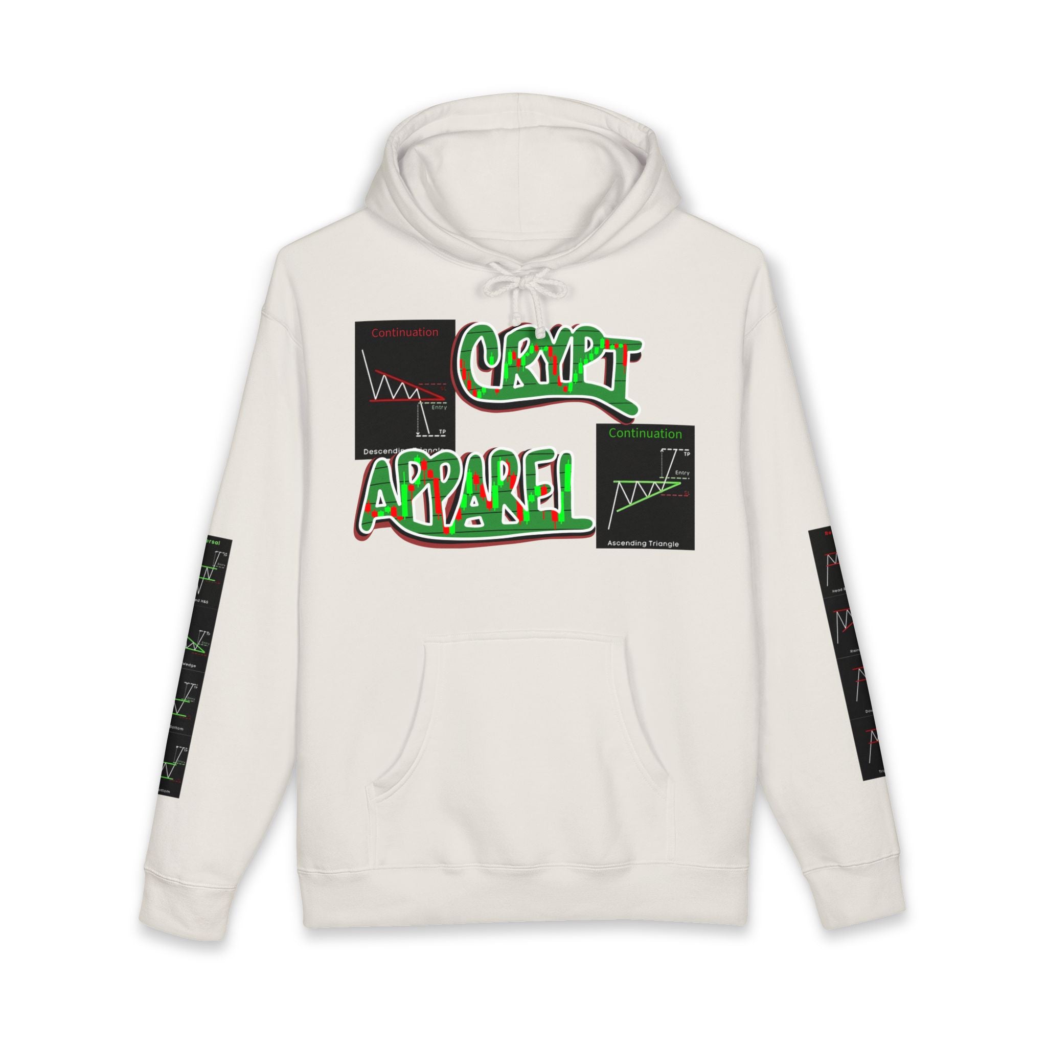 Charted Crypto Hoodie — "Crypt Apparel" Trading Hoodie