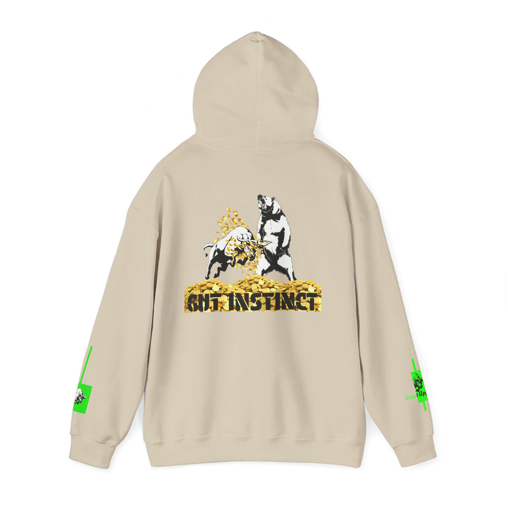 Gut Instinct Bulls vs Bears Hoodie — Crypt Apparel “Slay the Bears” Crypto Graphic Hoodie