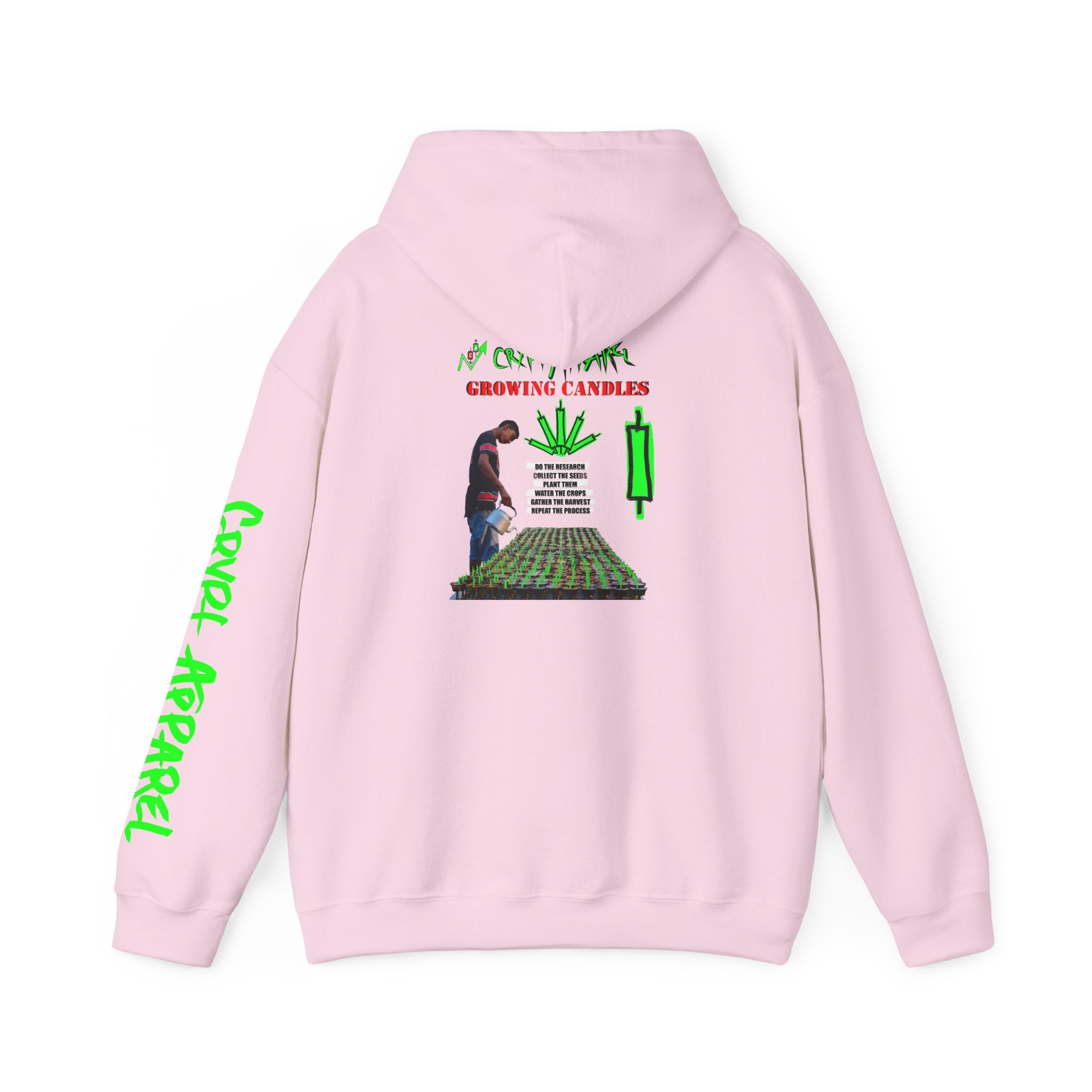 Growing Candles Crypto Hoodie | Crypt Apparel Nurturing Charts