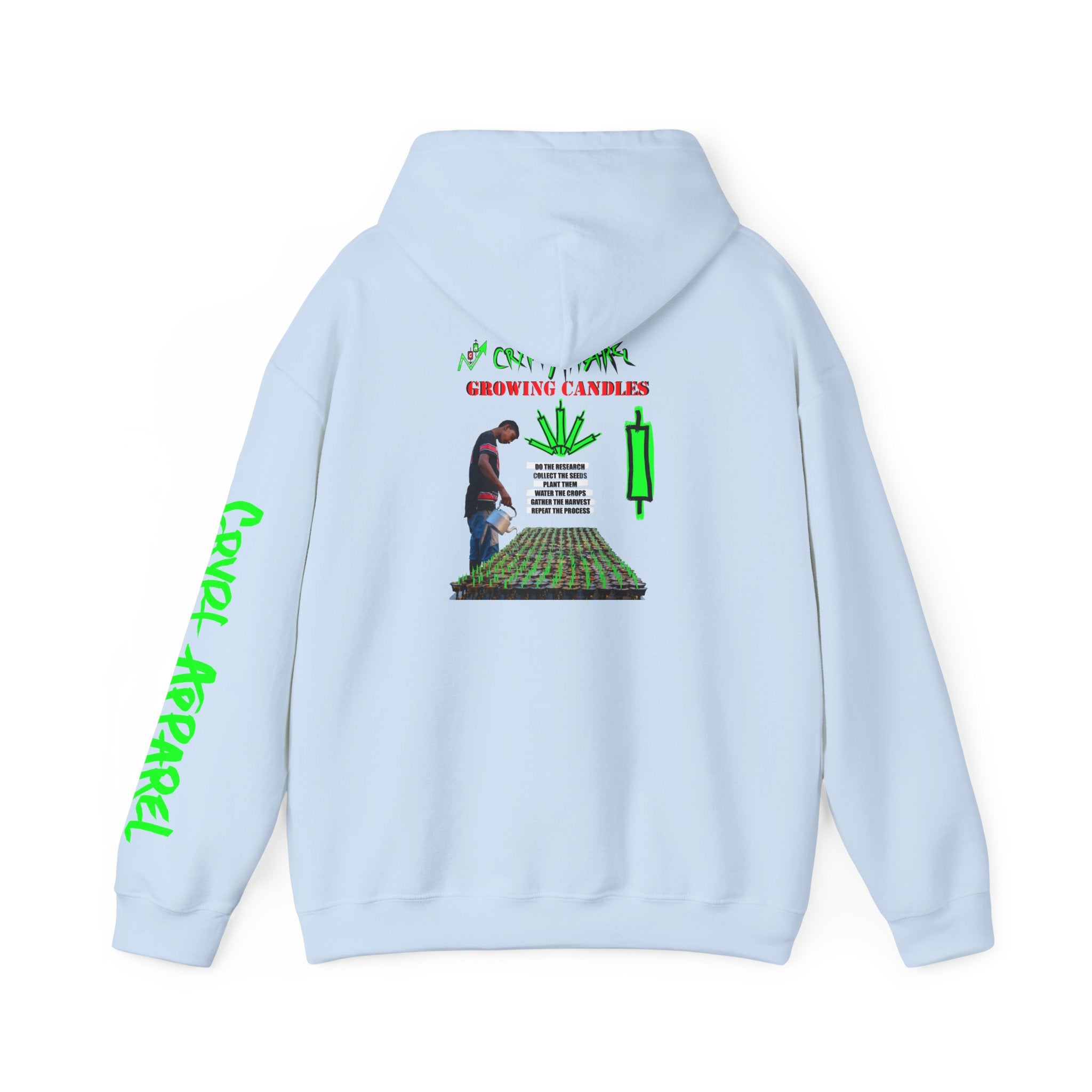 Growing Candles Crypto Hoodie | Crypt Apparel Nurturing Charts