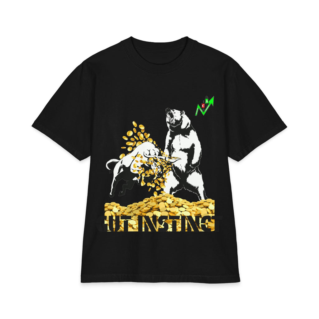 Gut Instinct Bull vs Bear Graphic Tee – Crypt Apparel "Slay the Bears" Stock Market Shirt