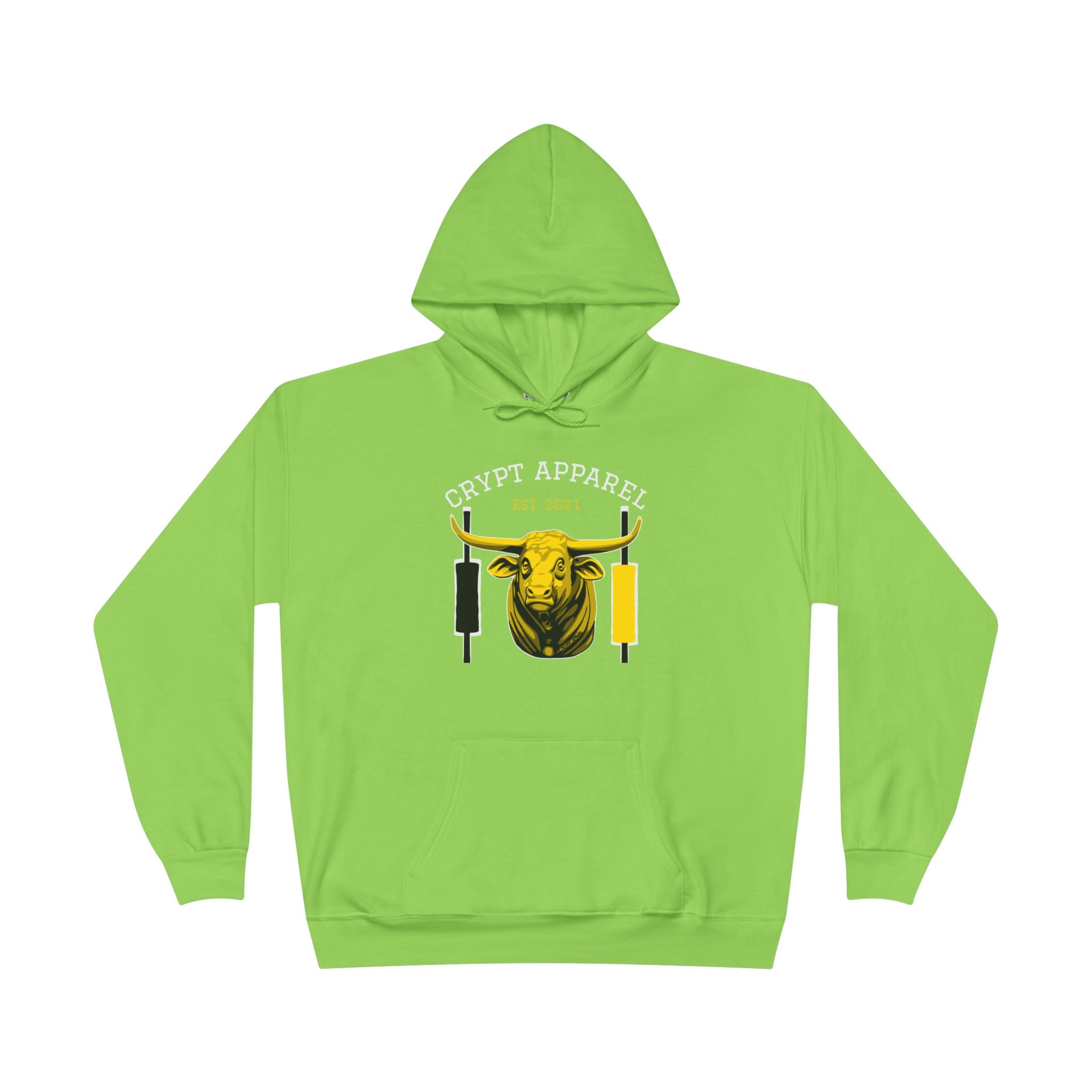 Golden Cross Bull Market Hoodie — 'Crypt Apparel' Crypto Trading Graphic Pullover