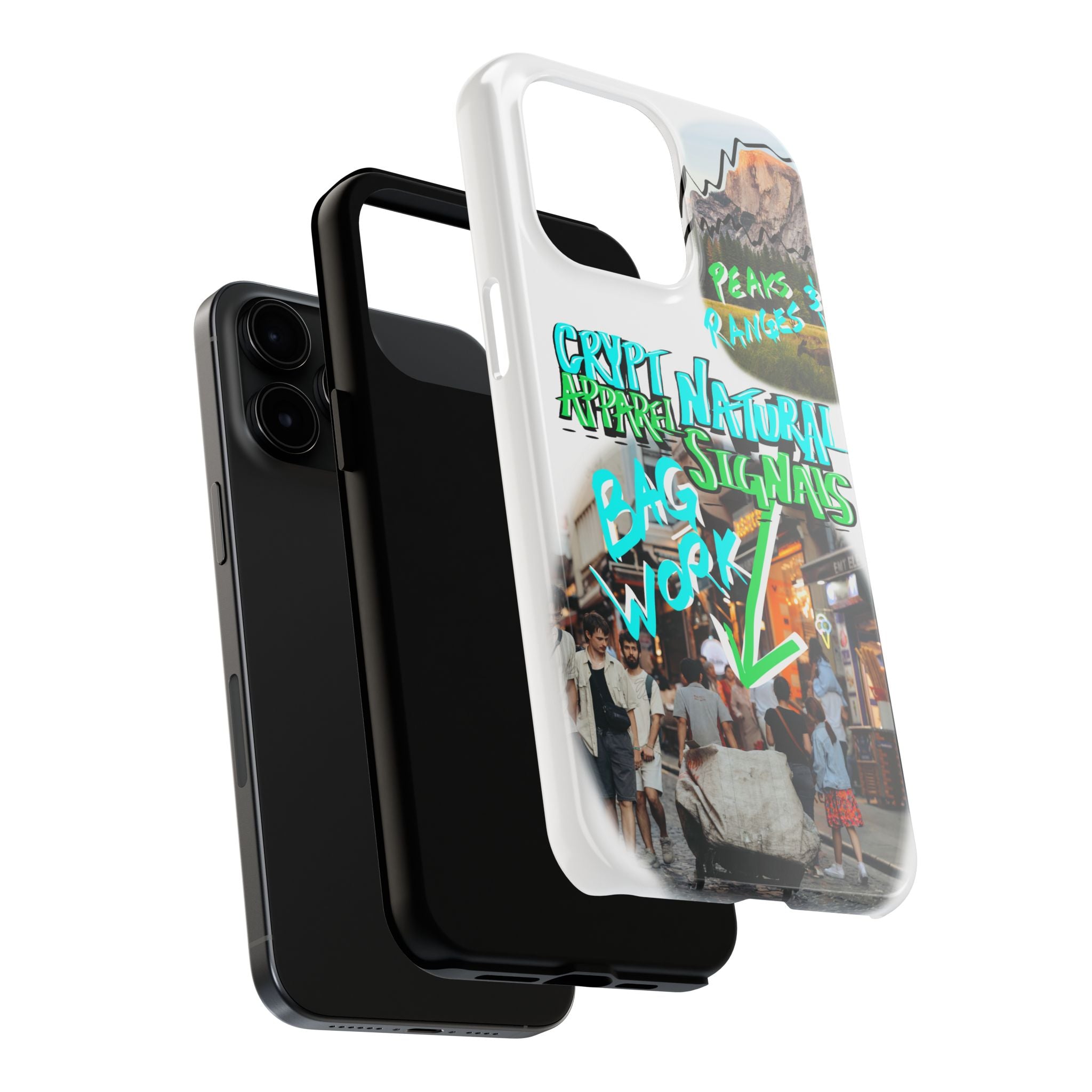 Natural Signals Tough Phone Case — Crypt Apparel Street Collage Design