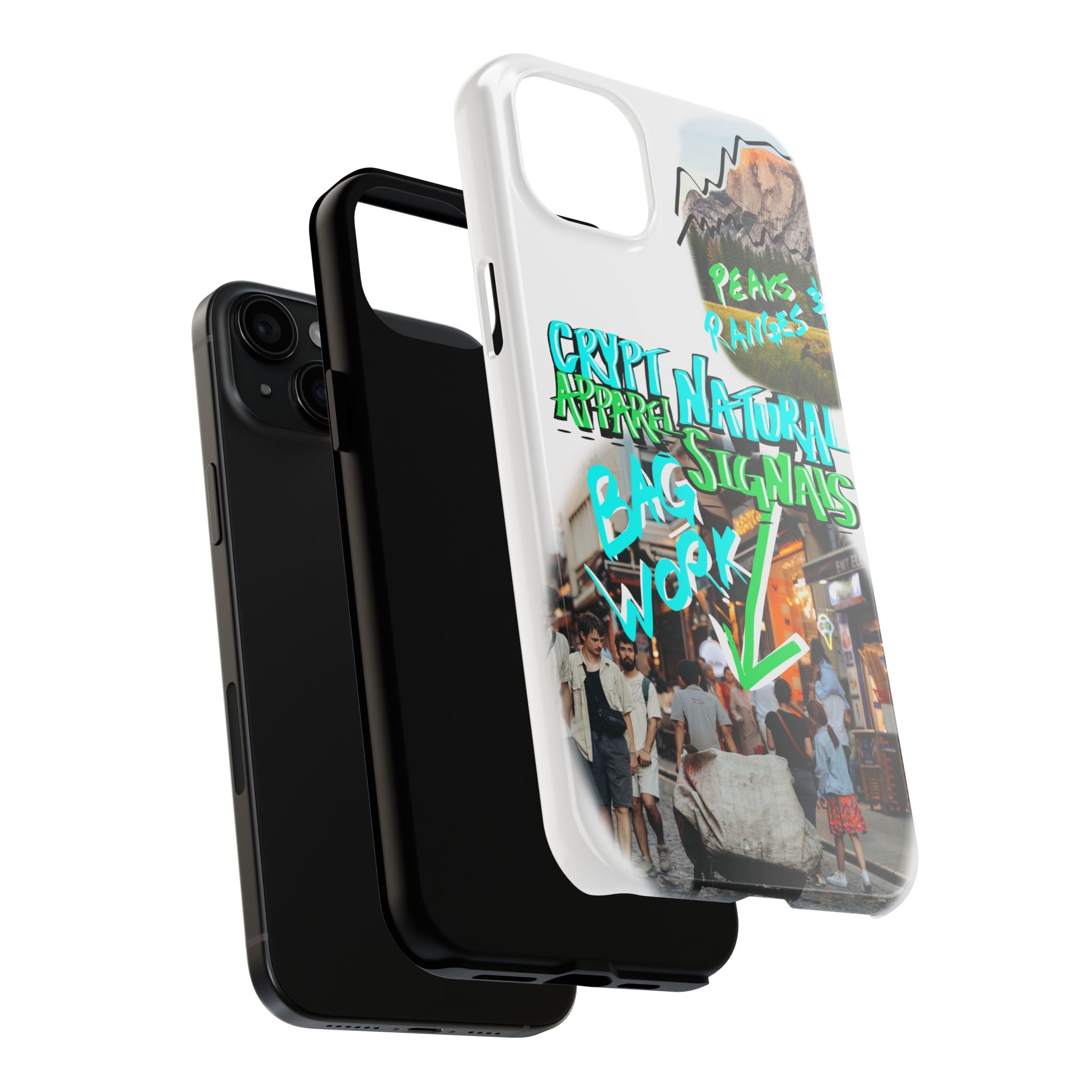 Natural Signals Tough Phone Case — Crypt Apparel Street Collage Design