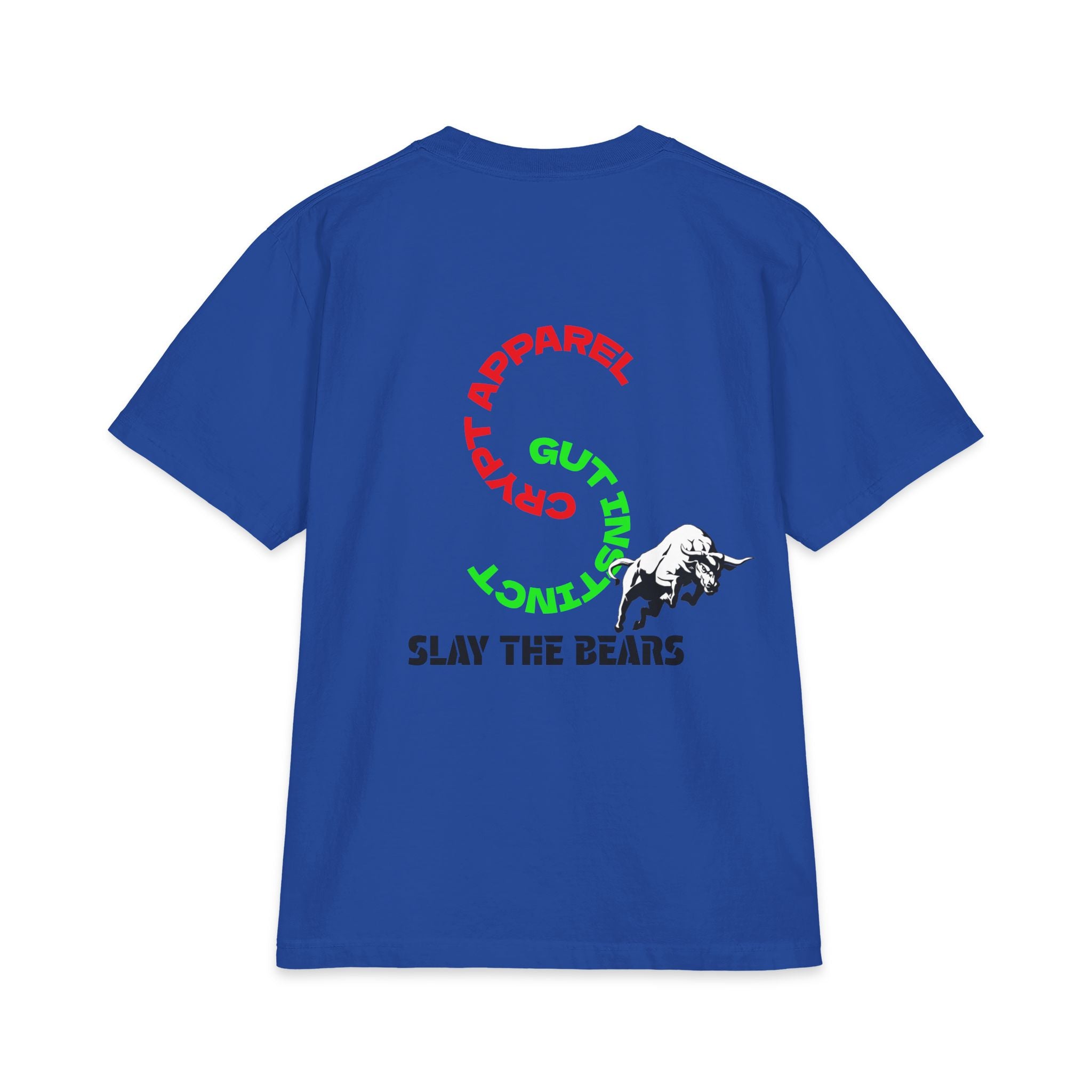 Gut Instinct Bull vs Bear Graphic Tee – Crypt Apparel "Slay the Bears" Stock Market Shirt