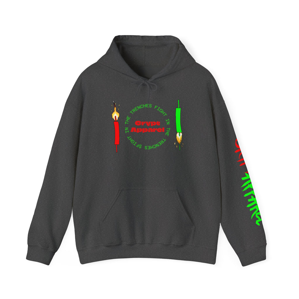 The Trenches Crypto Meme Hoodie — Crypt Apparel Trench Life Graphic Streetwear Hoodie