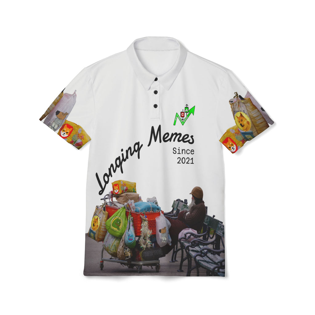 Bag Holders Polo Shirt — 'Crypt Apparel' Meme Coin All-Over Print