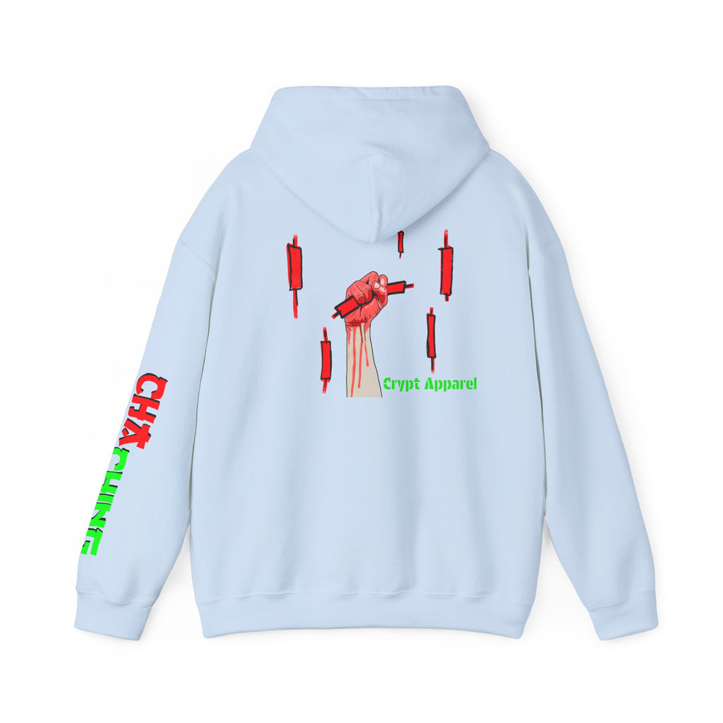 Catching Daggers Crypto Hoodie — Crypt Apparel Graphic Streetwear Pullover with Candle Motif