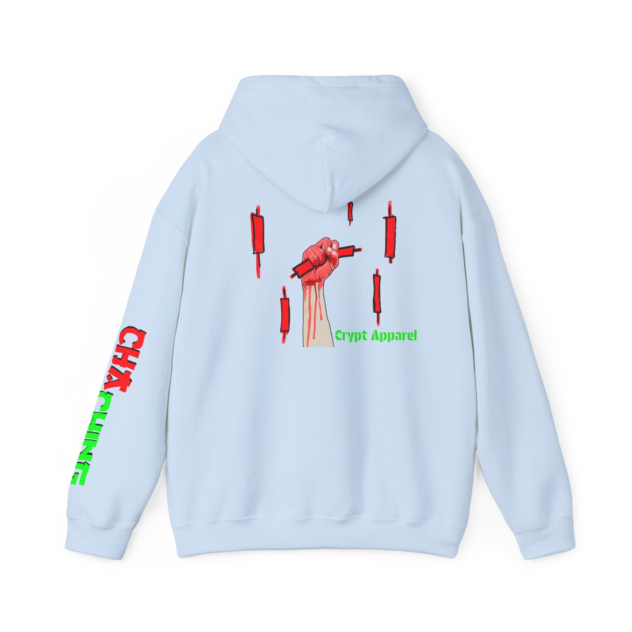 Catching Daggers Crypto Hoodie — Crypt Apparel Graphic Streetwear Pullover with Candle Motif