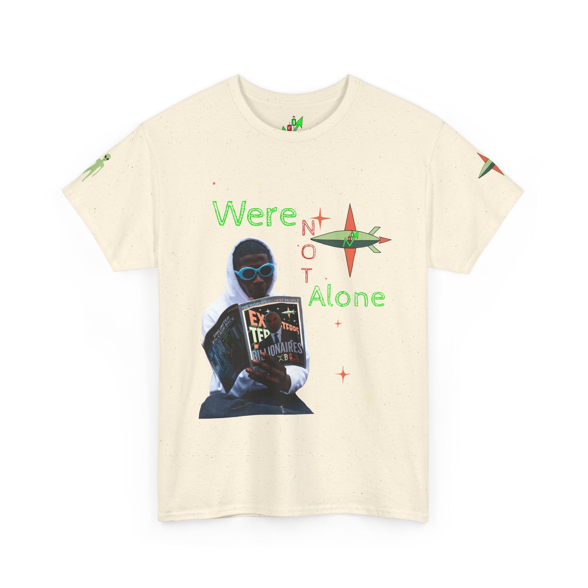 Extra Terrestrial Traders Crypto Graphic Tee — Retro Alien Poster Shirt