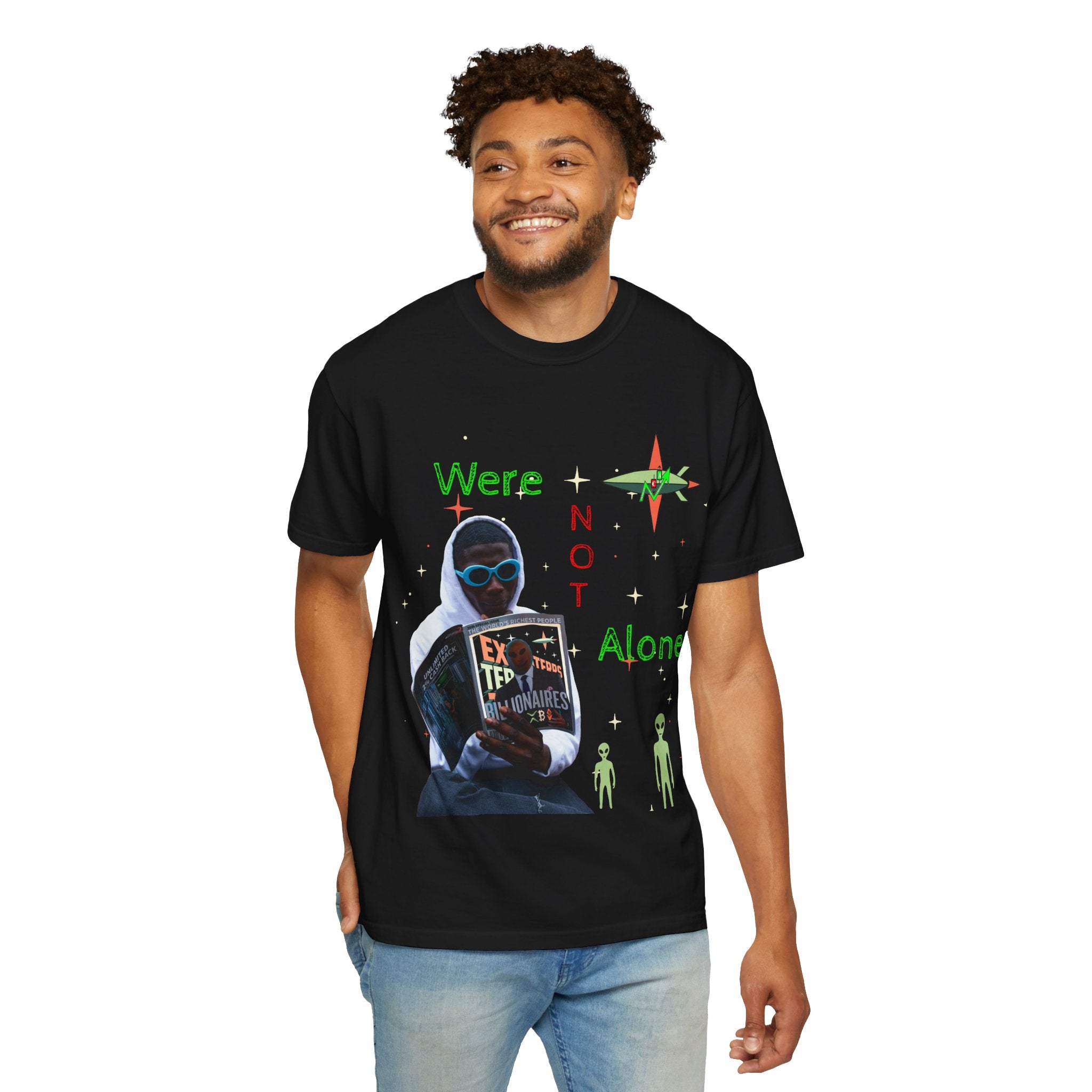Extraterrestrial Traders Crypto T-Shirt — "We're Not Alone" Alien Graphic Tee