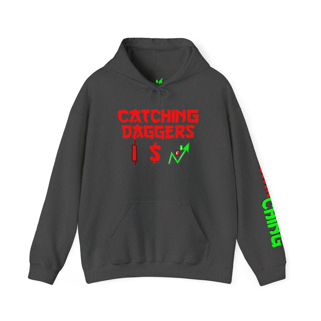 Catching Daggers Crypto Hoodie — Crypt Apparel Graphic Streetwear Pullover with Candle Motif