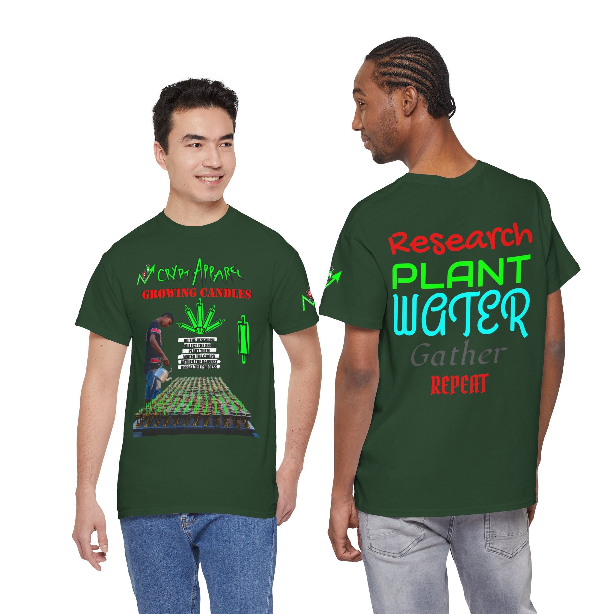 Growing Candles T-Shirt — "Crypt Apparel" Planting Seeds Tee