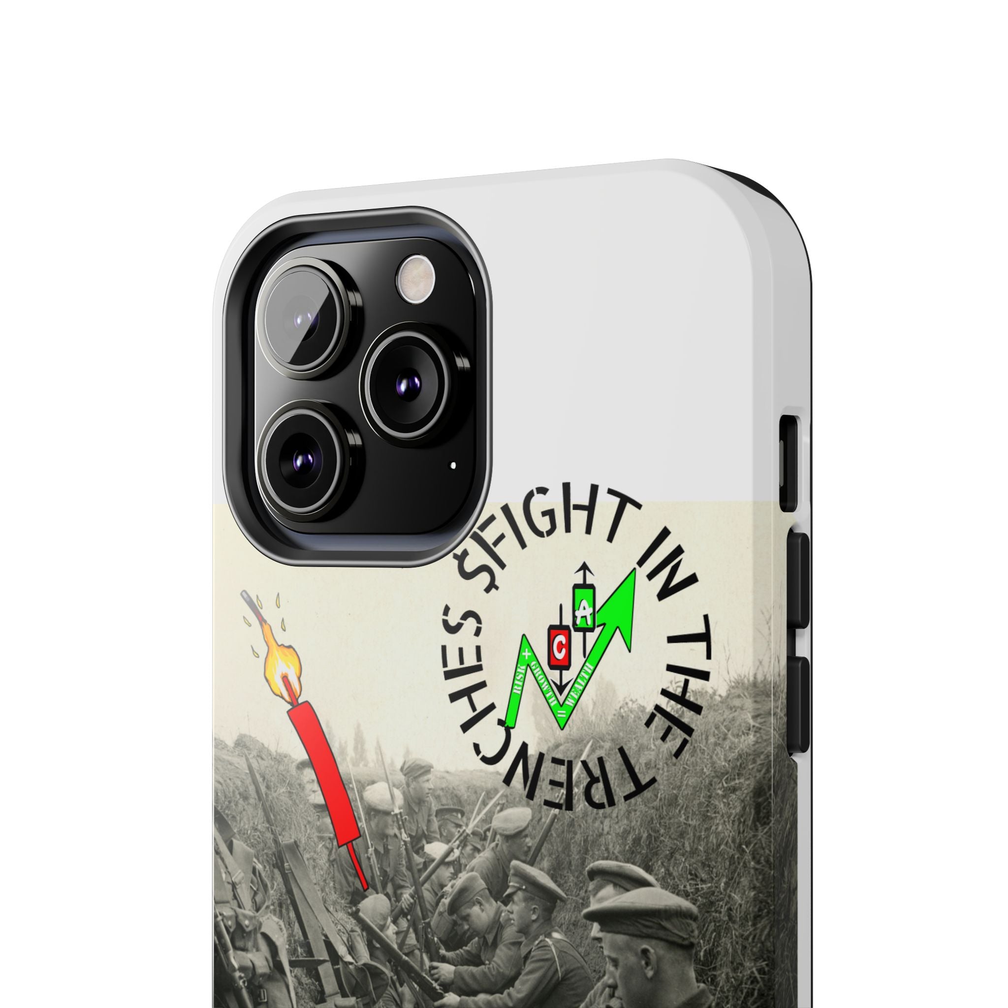 The Trenches Tough Phone Case — Crypt Apparel Trench Dog & Candle Design