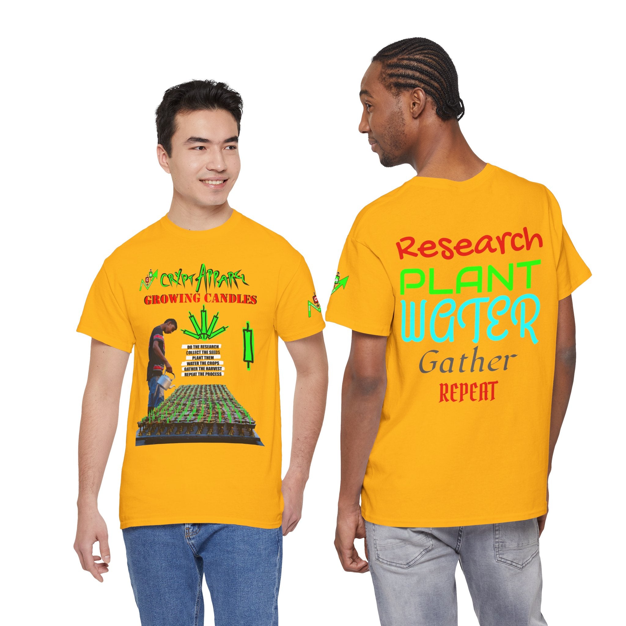 Growing Candles T-Shirt — "Crypt Apparel" Planting Seeds Tee