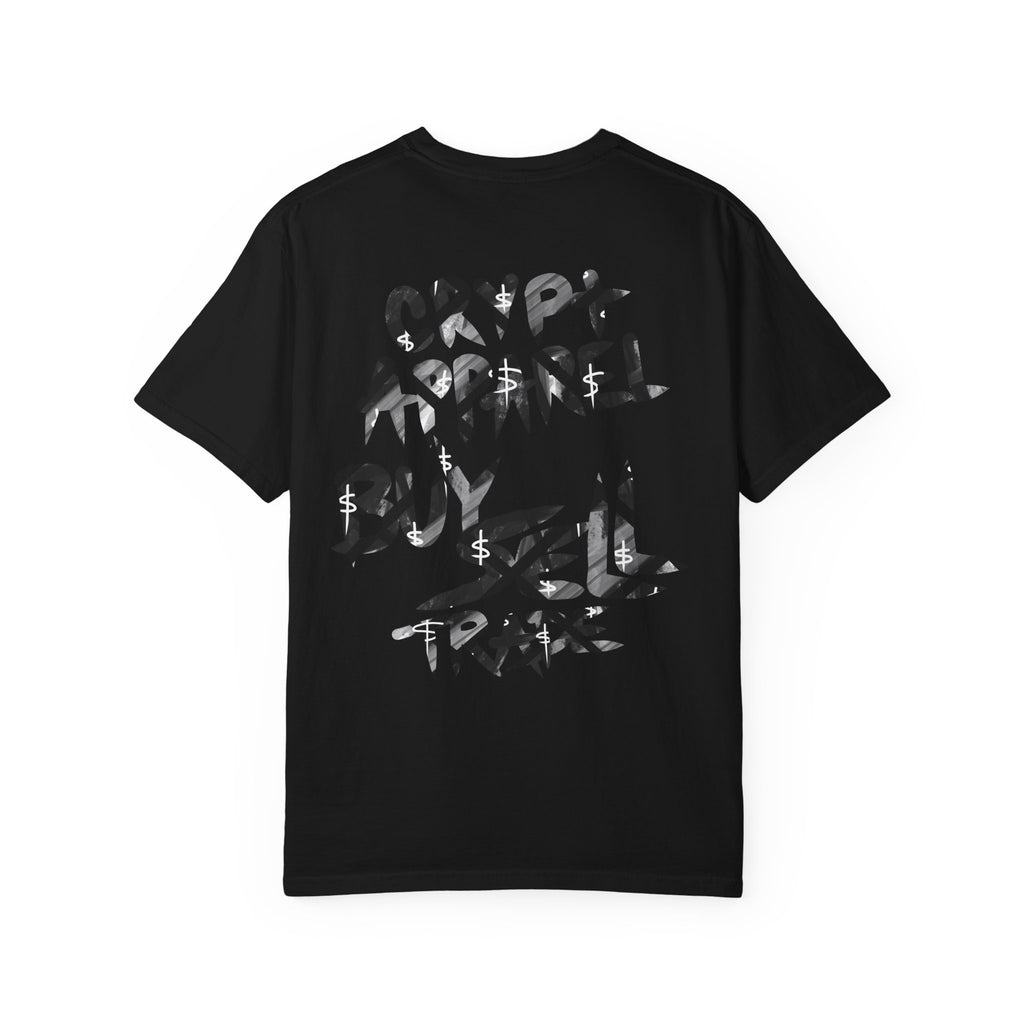 Crypt Apparel Black & White collage T-shirt | Crypto graphic tee