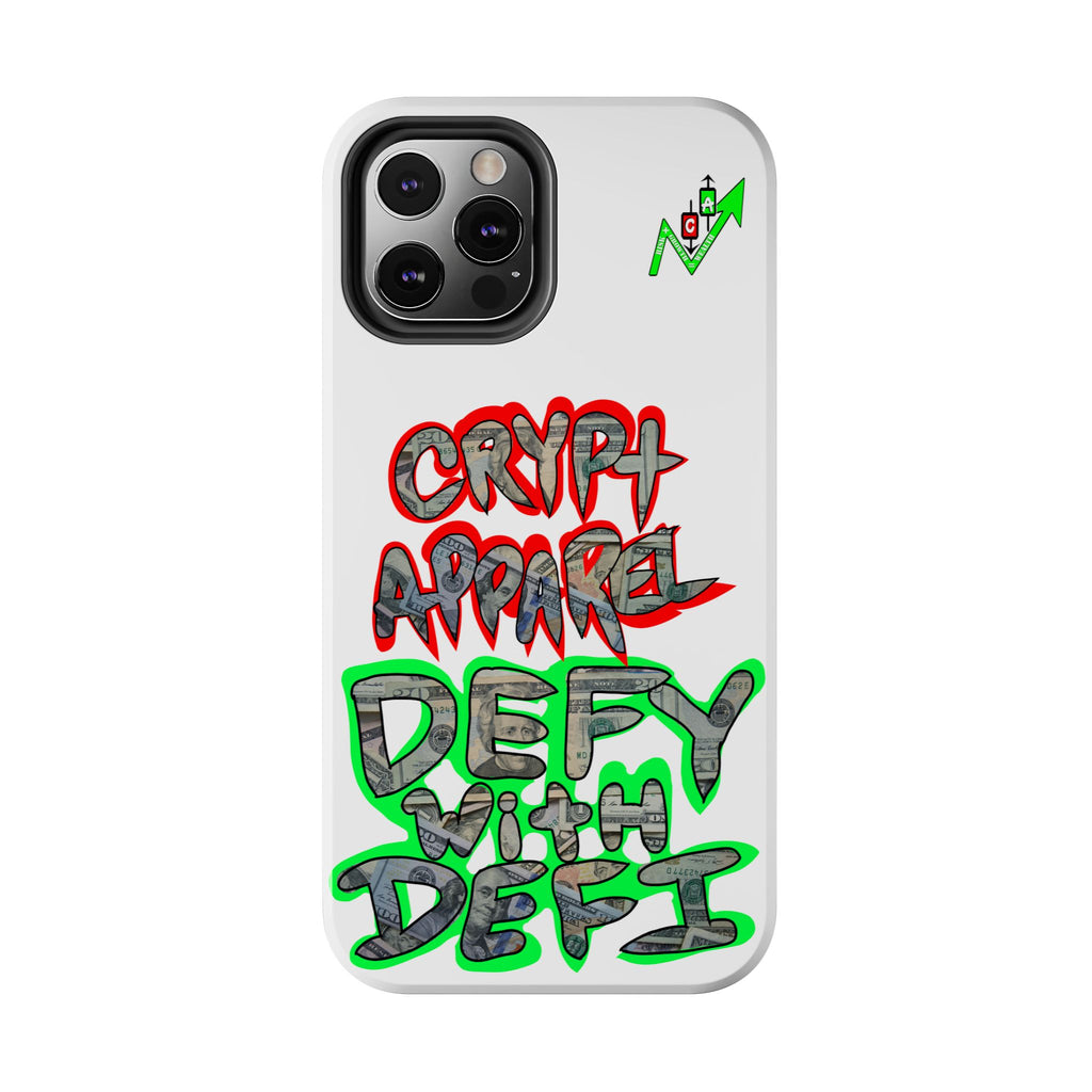 DEFY with DEFI Tough Phone Case — "Crypt Apparel: "Money" Graffiti Crypto Design