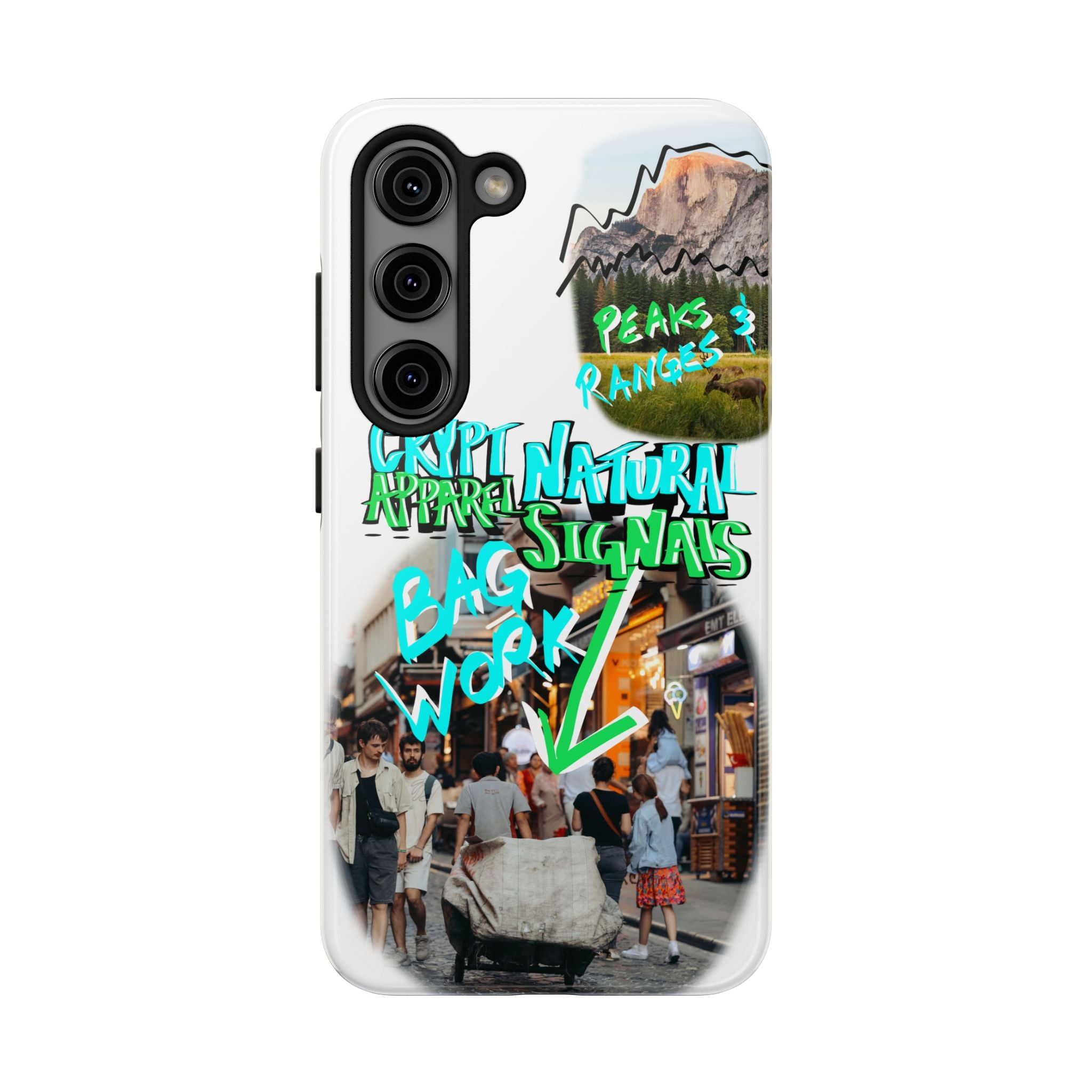Natural Signals Tough Phone Case — Crypt Apparel Street Collage Design