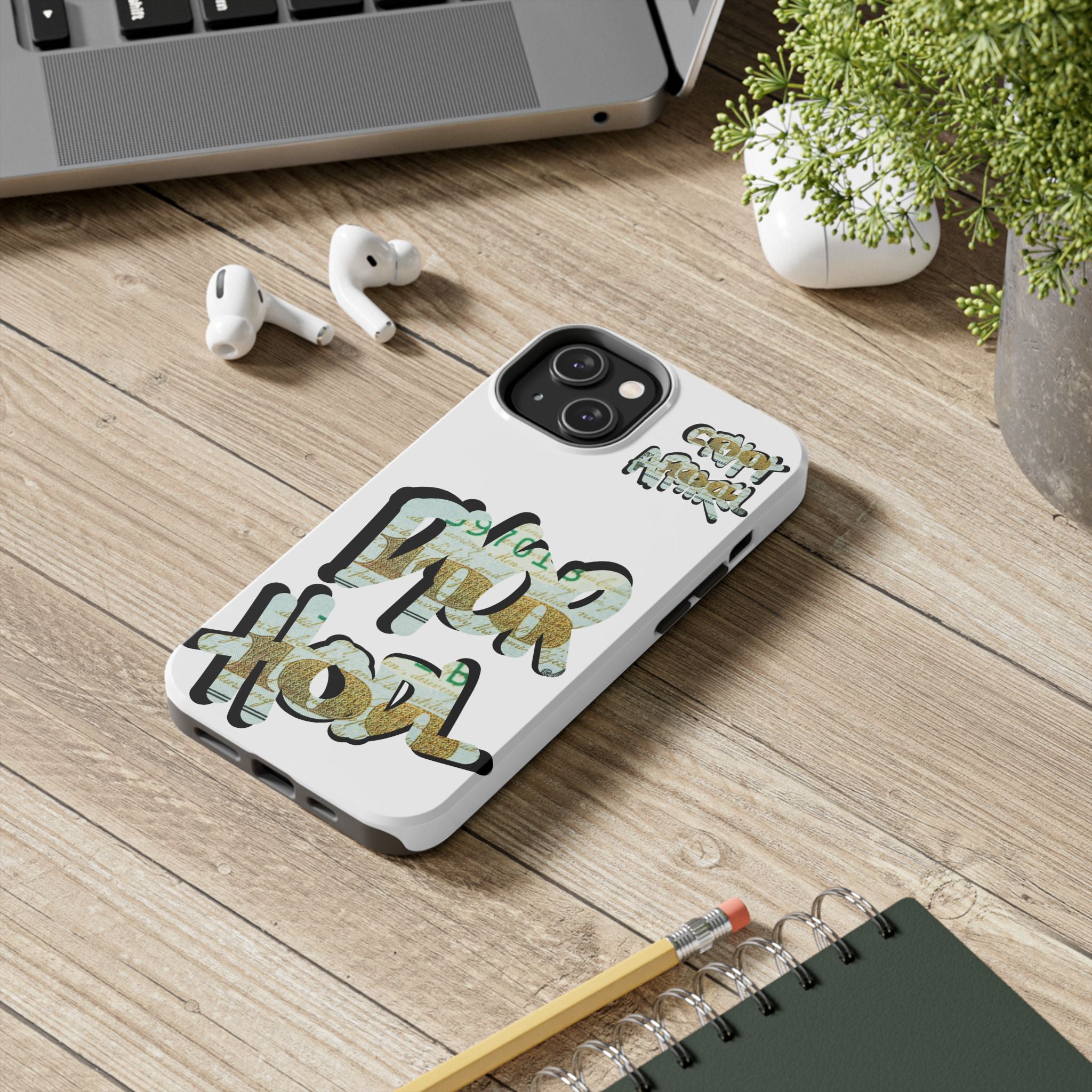 Tough Phone Case — Vintage Money Graffiti "Paper Hodl" Design