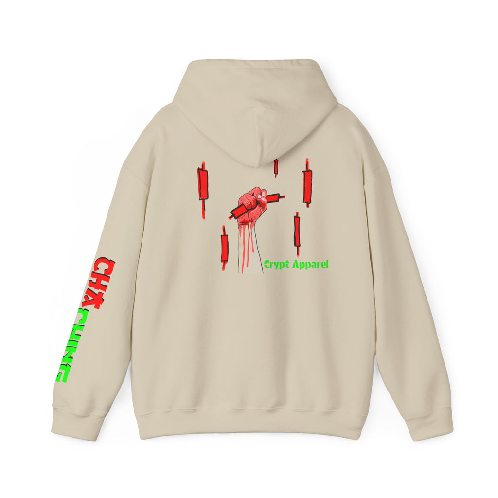 Catching Daggers Crypto Hoodie — Crypt Apparel Graphic Streetwear Pullover with Candle Motif
