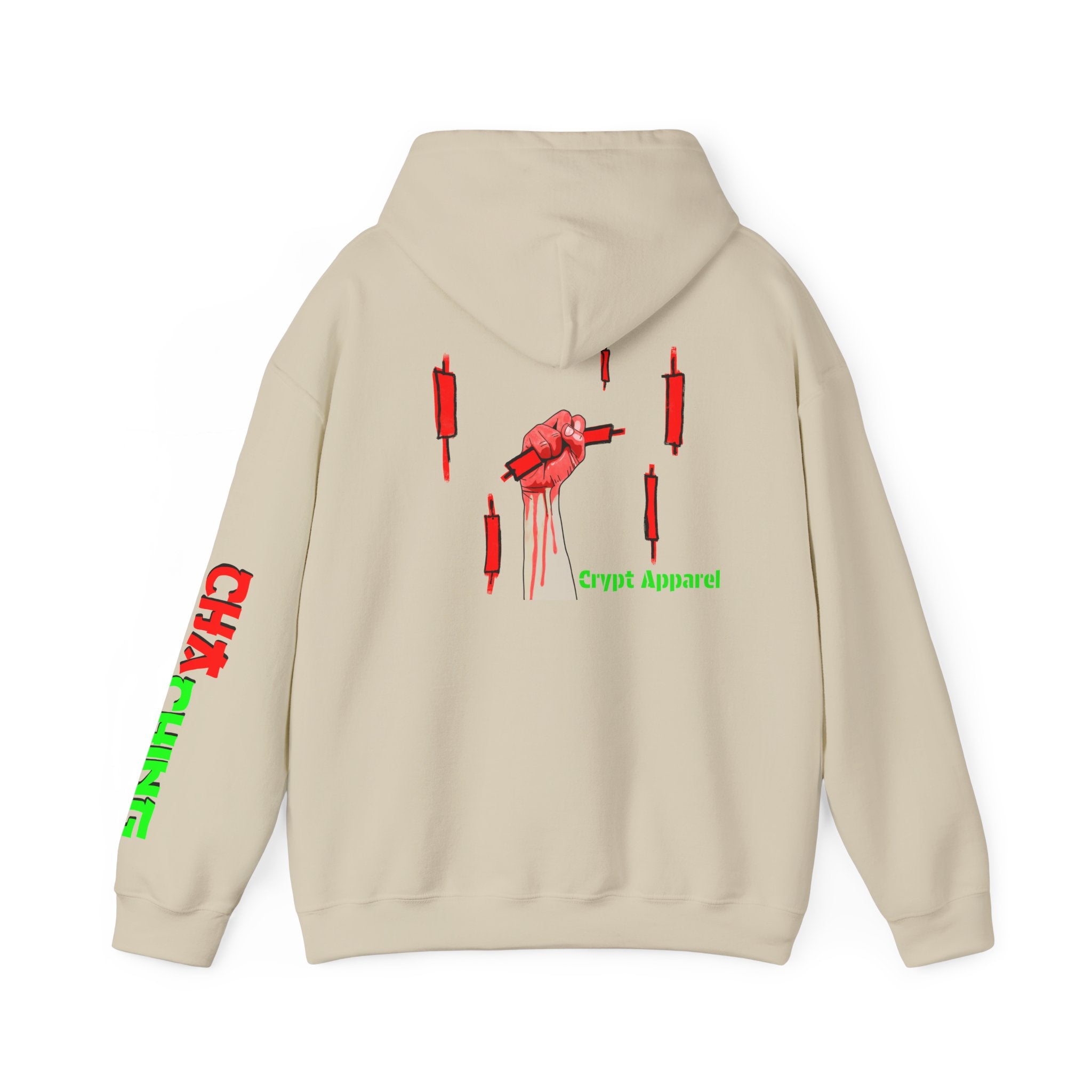 Catching Daggers Crypto Hoodie — Crypt Apparel Graphic Streetwear Pullover with Candle Motif