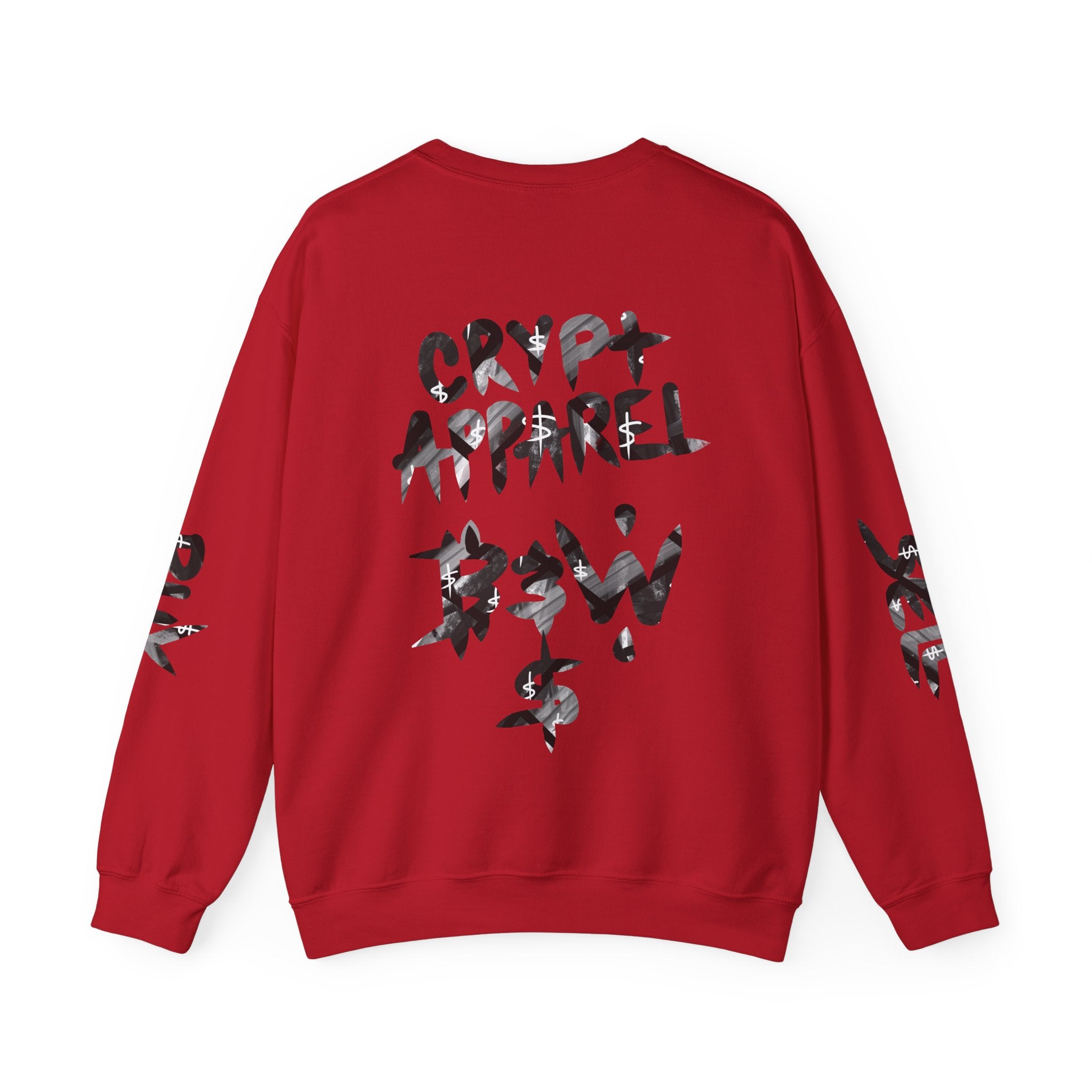 Black & White Street Collage Crypto Crewneck Sweatshirt | Graphic Urban Art