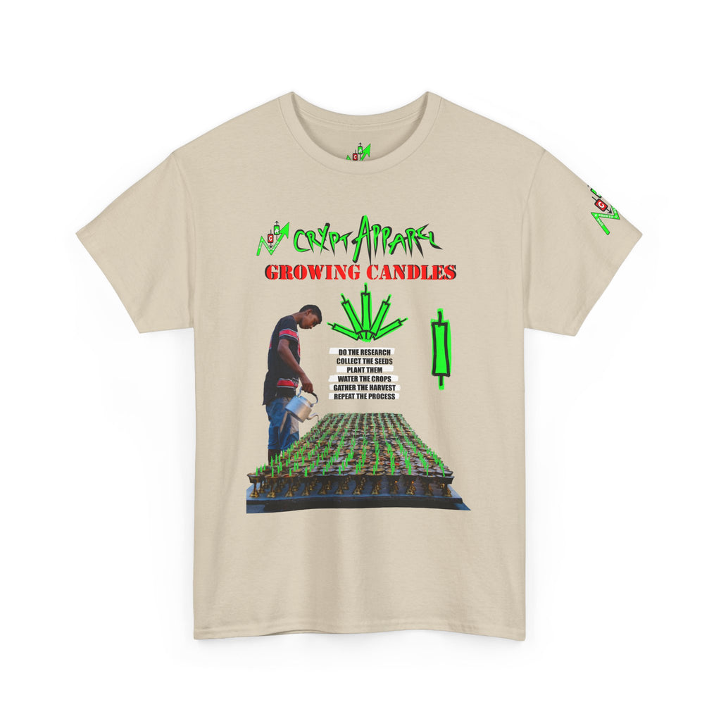 Growing Candles T-Shirt — "Crypt Apparel" Planting Seeds Tee